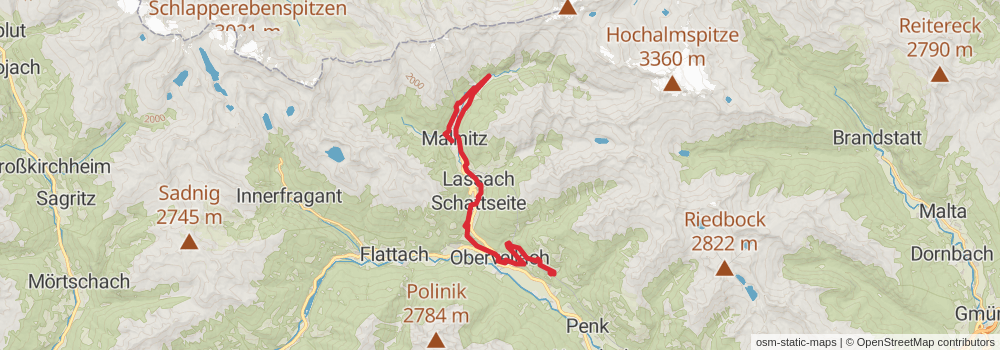 Alpe Adria Walk stage 8 Map