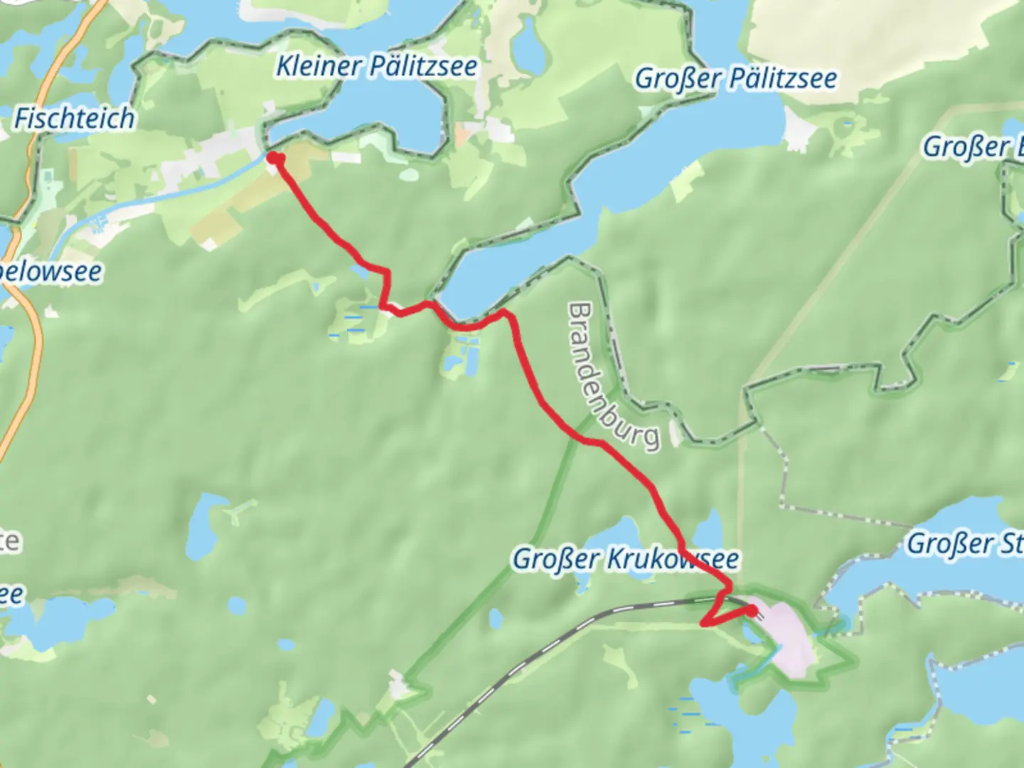 An image depicting the trail Geheimnisvolle Moore and its surrounding area.