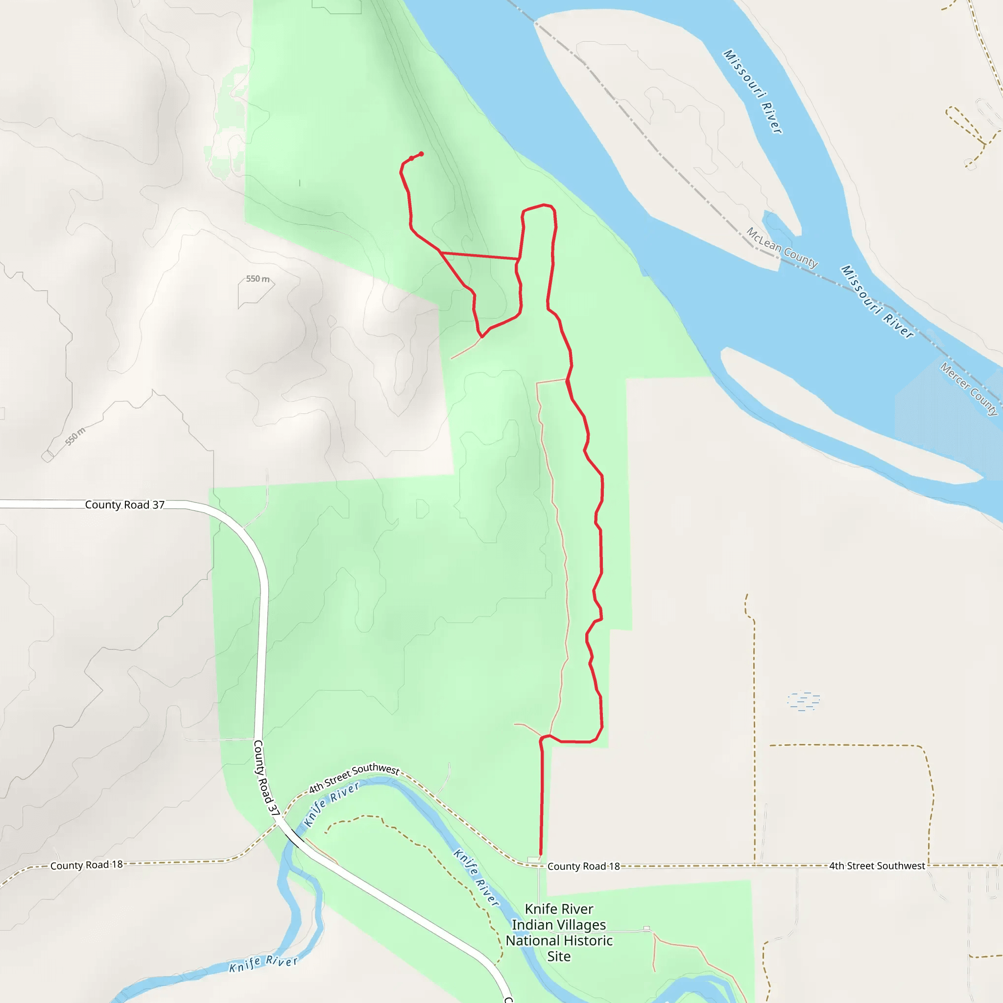 Missouri River Overlook Walk mobile static map