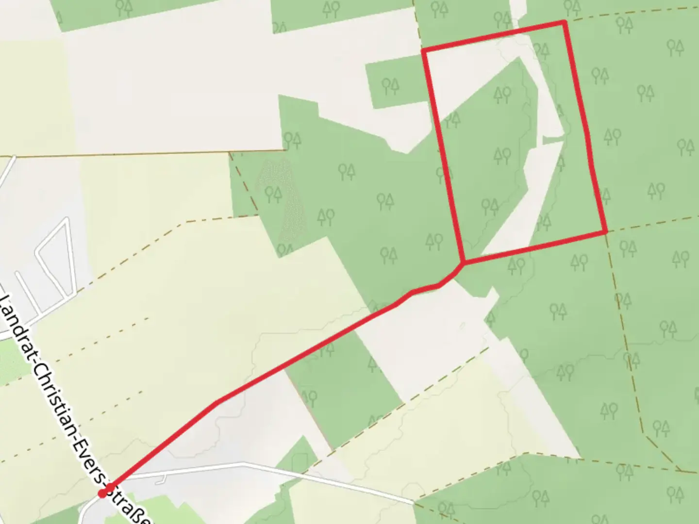 An image depicting the trail Grosssteingrab Steden Loop and its surrounding area.