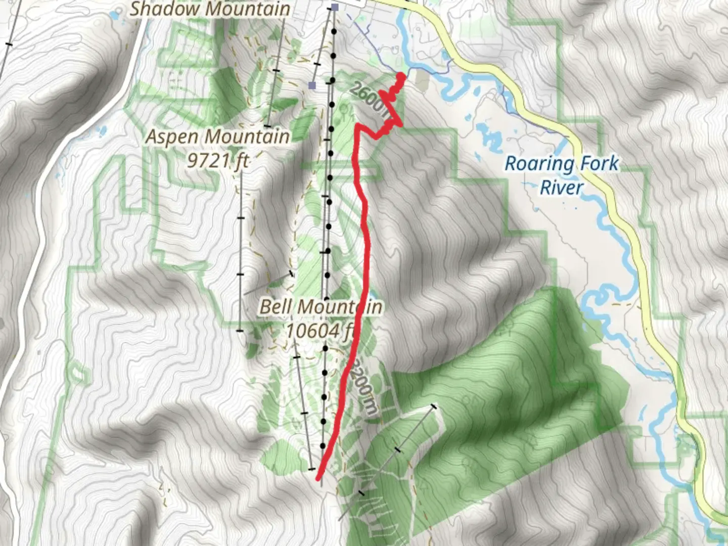 An image depicting the trail Ute Trail and its surrounding area.