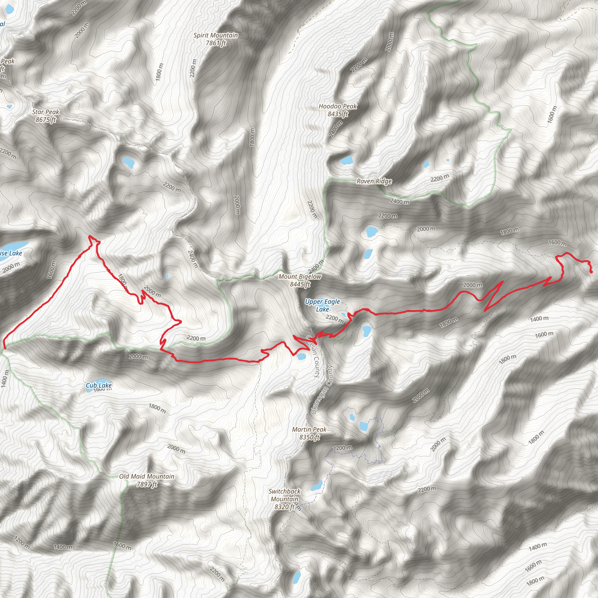 North Fork Prince Creek Trail via Eagle Lakes Trail mobile static map