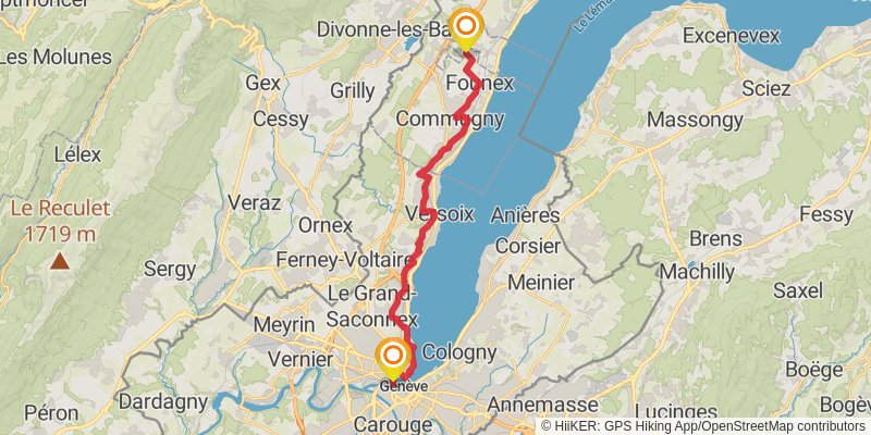 Camino Rankweil-Geneva stage 24 Map
