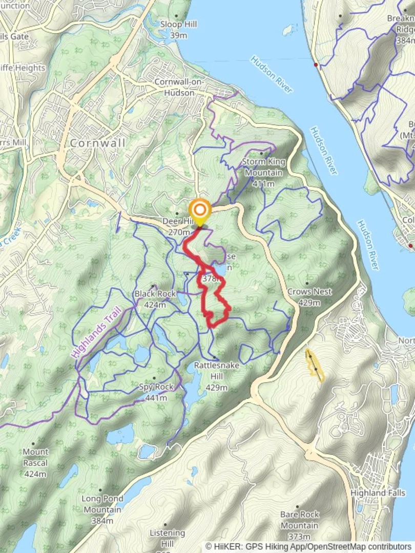 An image depicting the trail Hill of Pines and Upper Reservoir Loop Trail and its surrounding area.