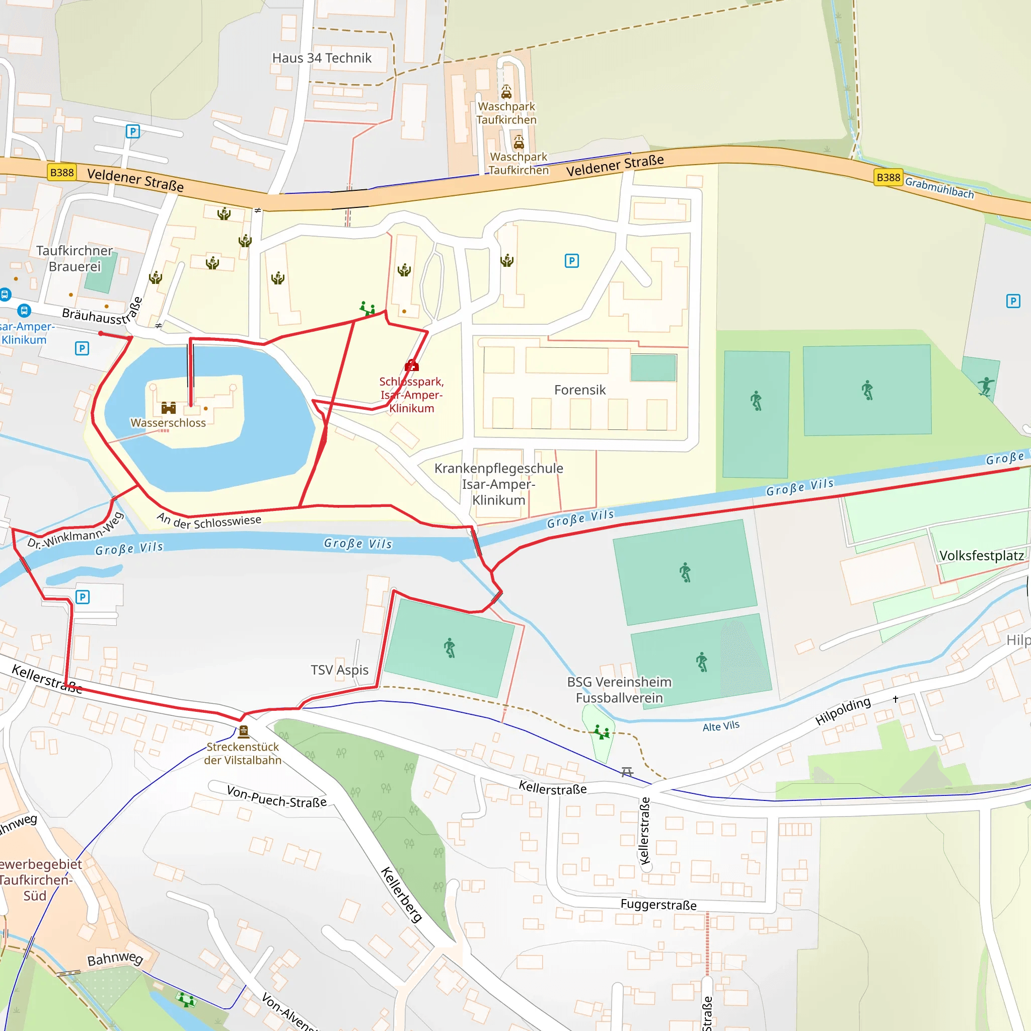 Wasserschloss via An der Schlosswiese mobile static map