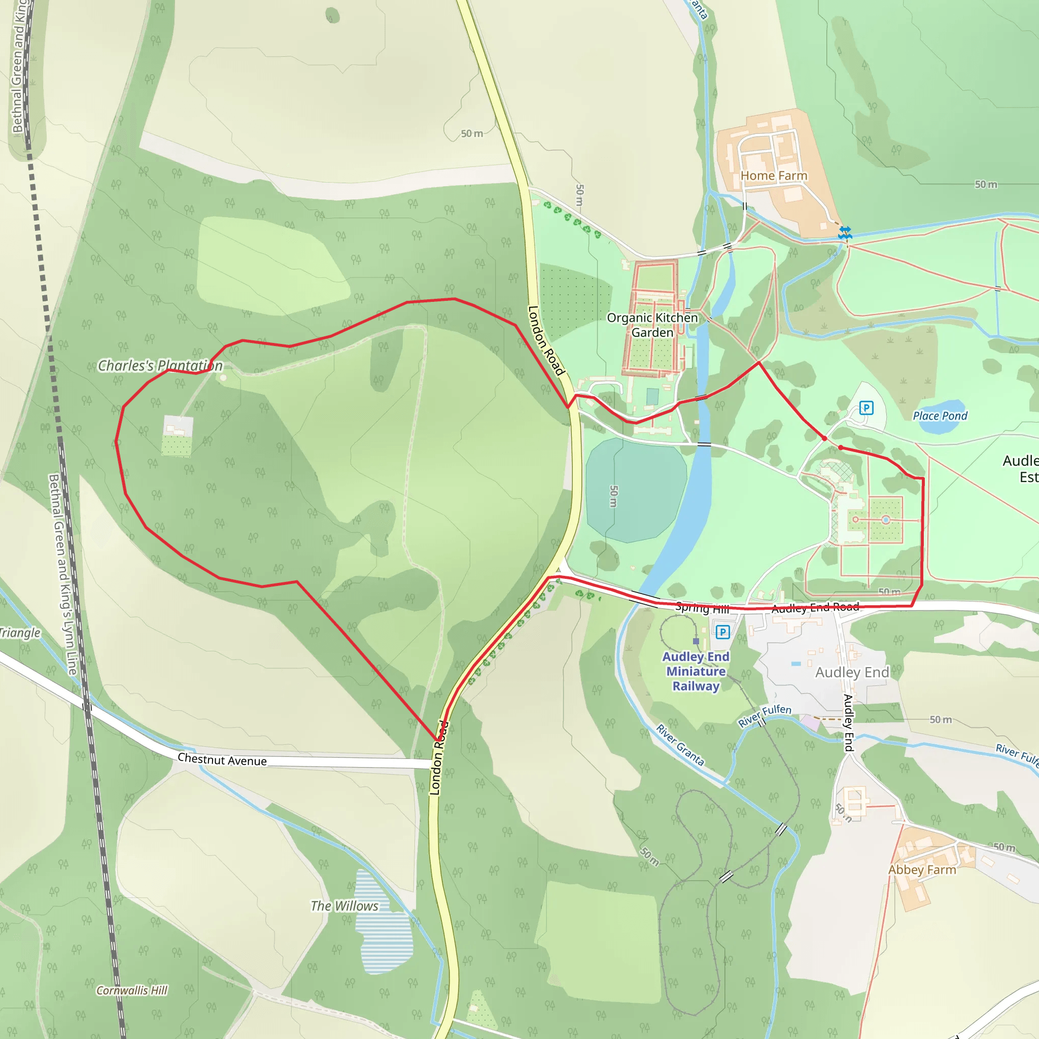 Audley End mobile static map