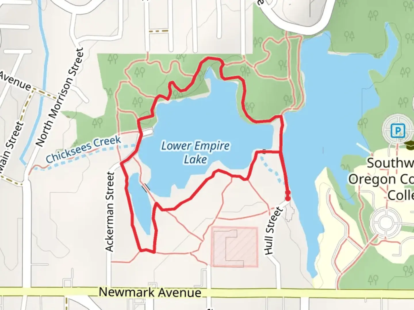 An image depicting the trail Lower Empire Lake Loop and its surrounding area.