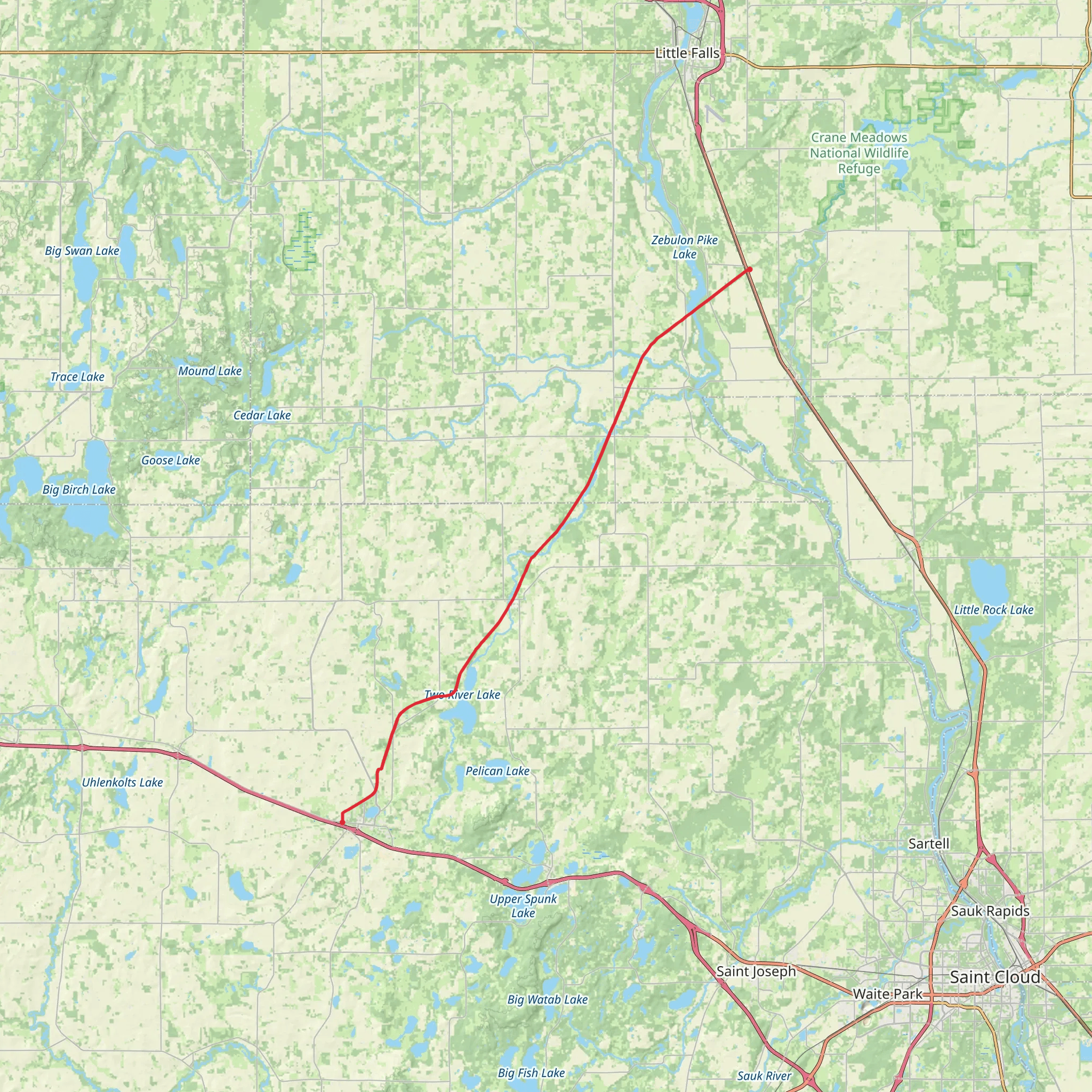 Lake Wobegon Regional Trail mobile static map