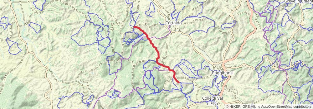 Via Francigena stage 101 Map