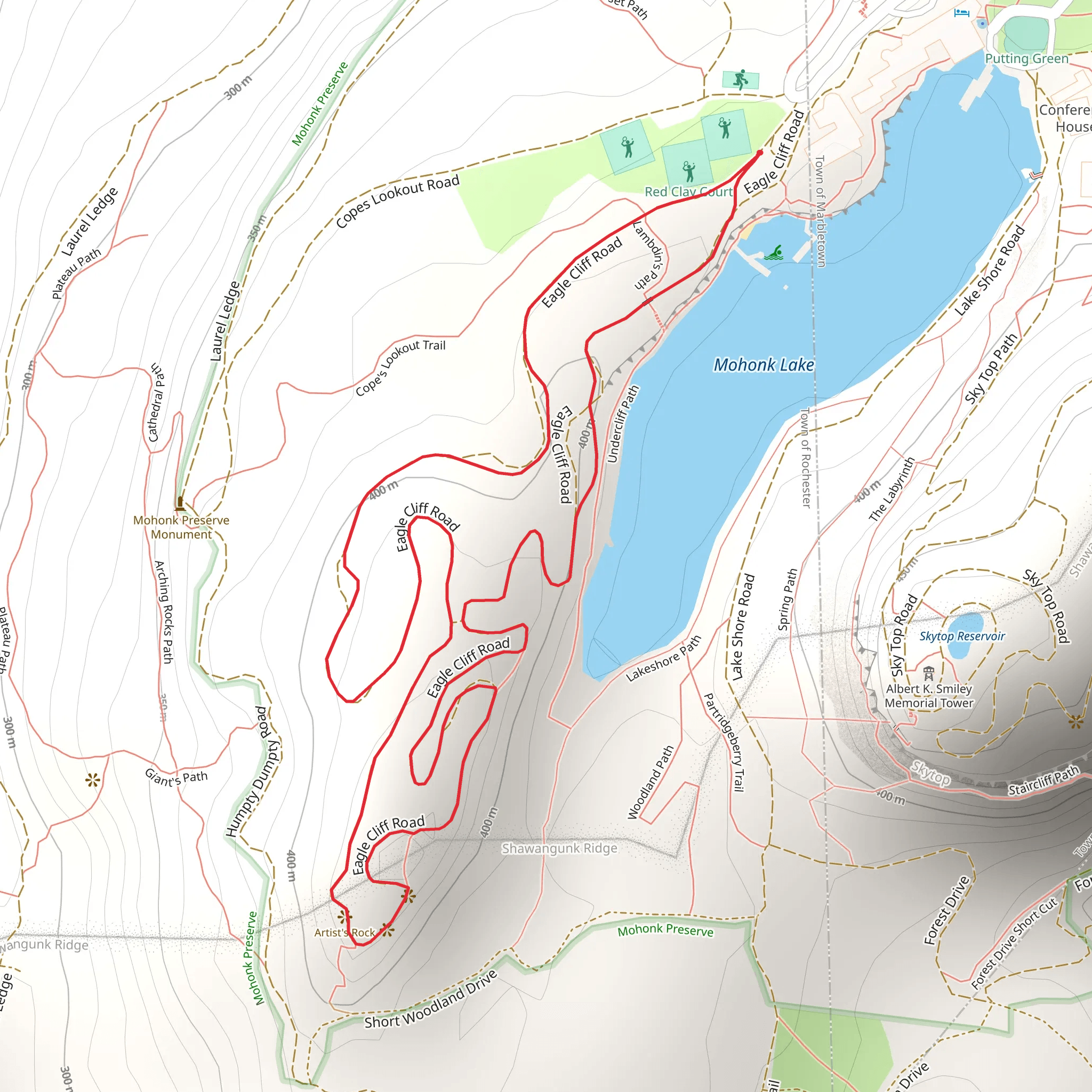 Eagle Cliff Loop Path mobile static map