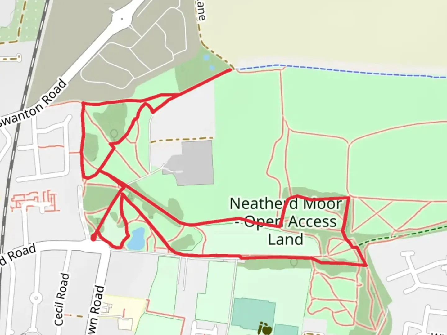 An image depicting the trail Neatherd Moor-open Access Land Loop and its surrounding area.