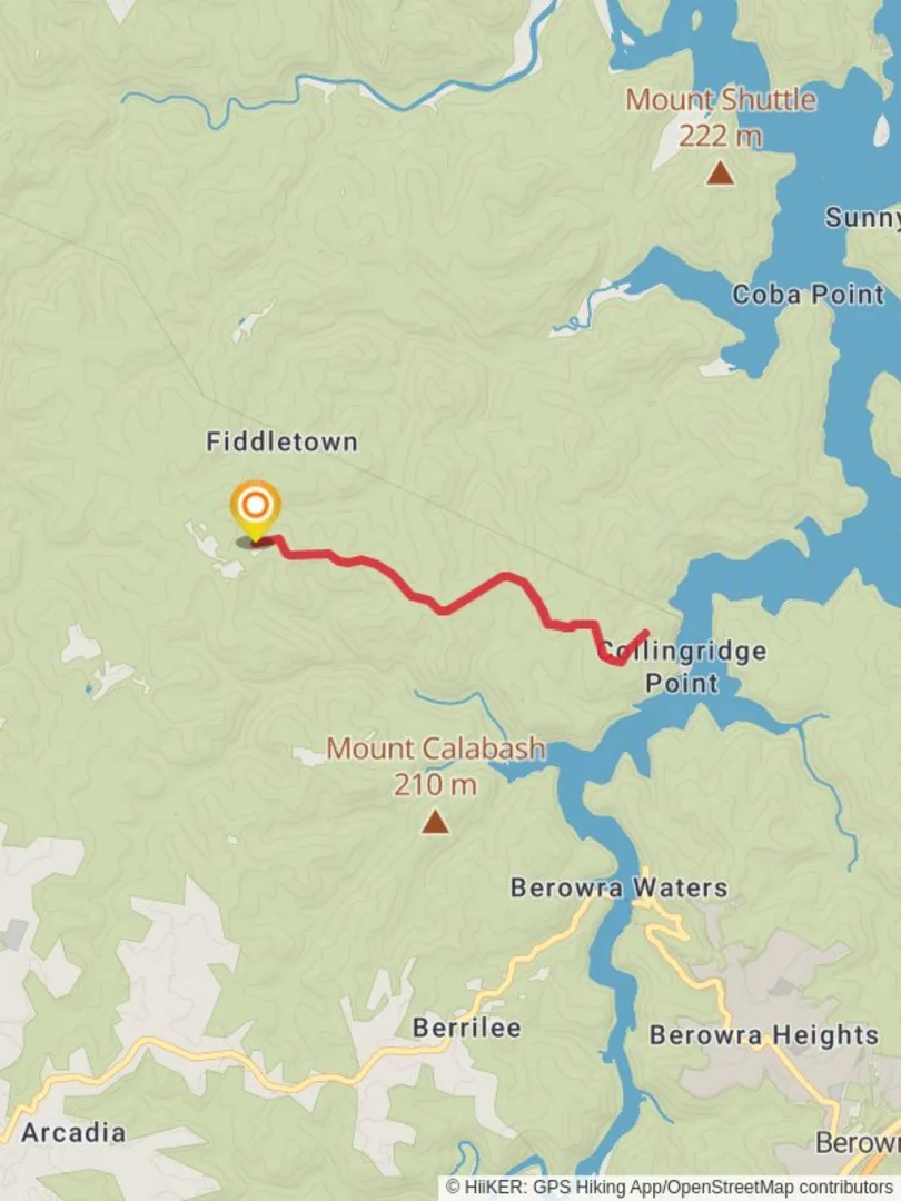 An image depicting the trail Coba Ridge to Collingridge Point Track and its surrounding area.