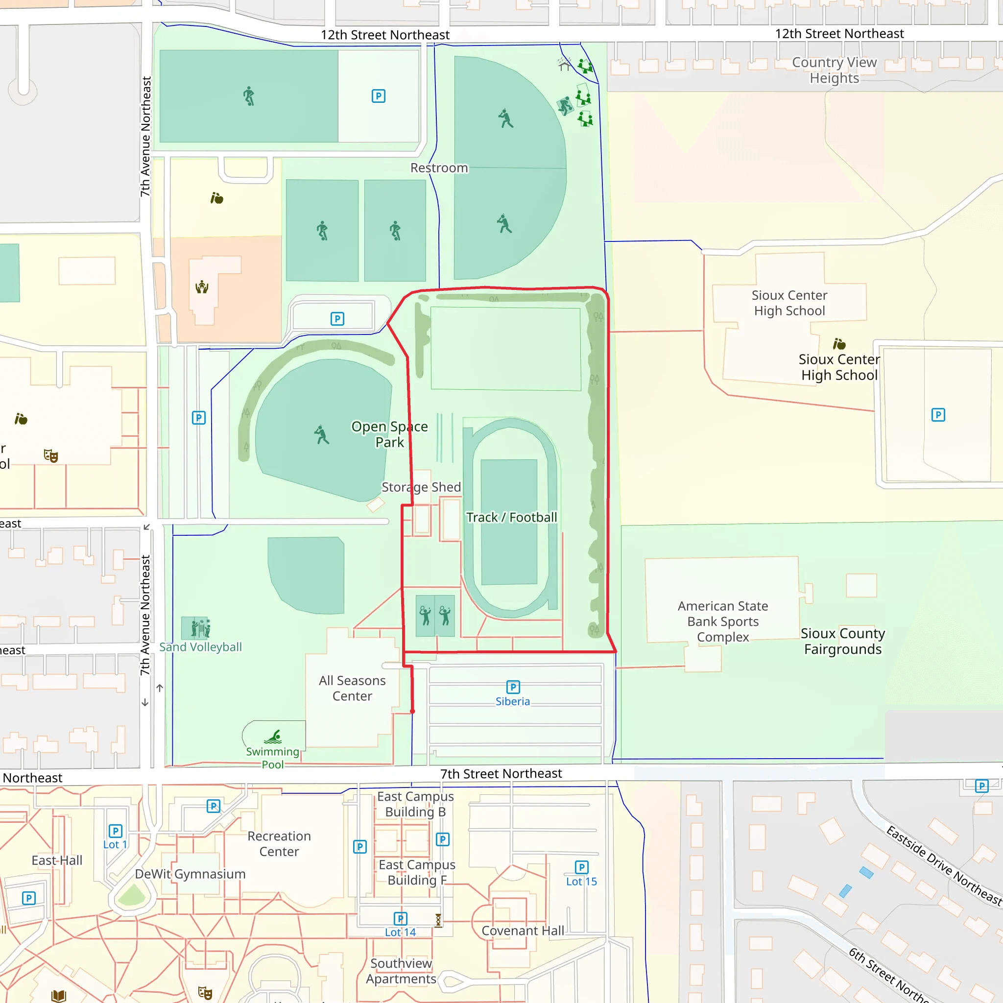Seventh Street Northeast Loop mobile static map