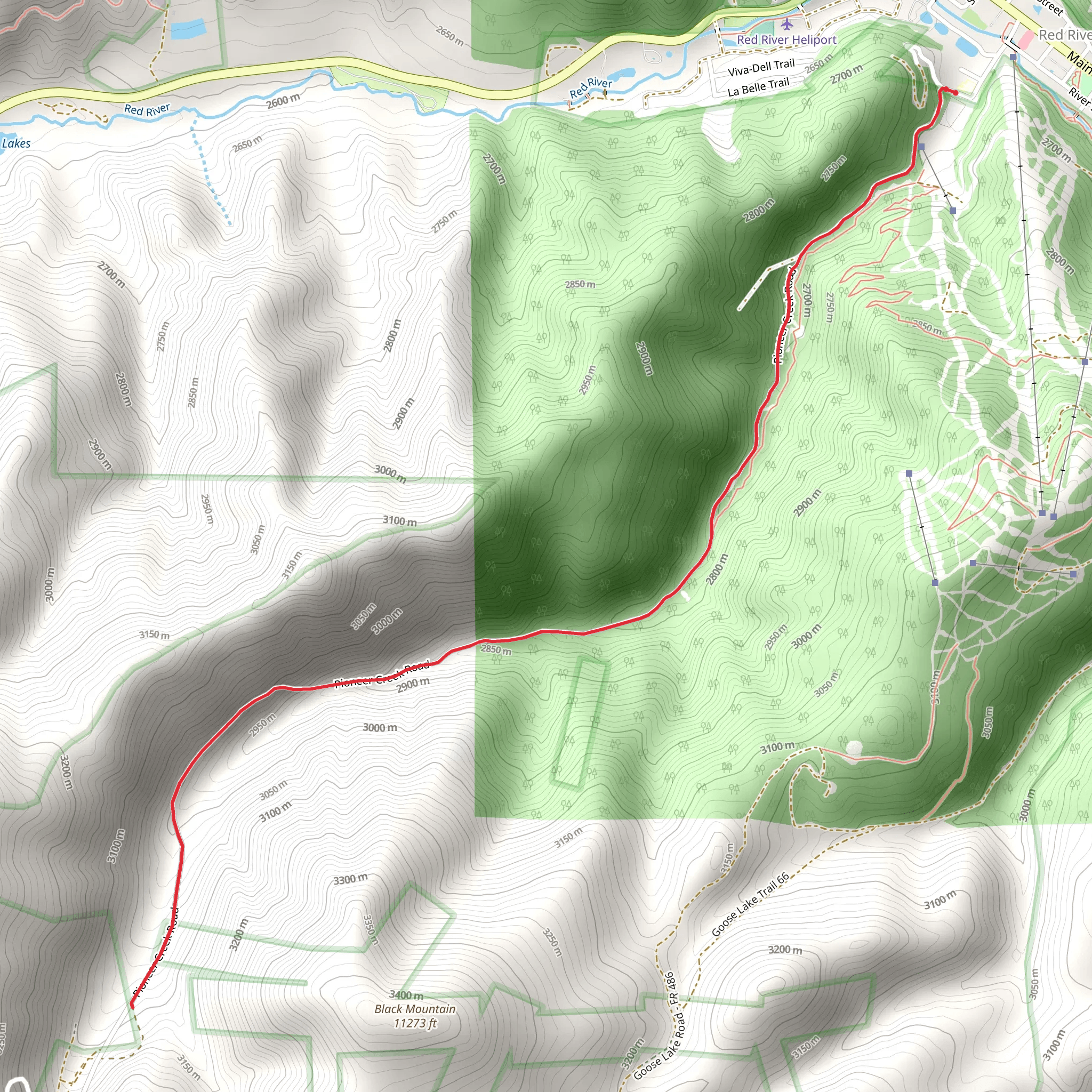 Pioneer Short Trail mobile static map