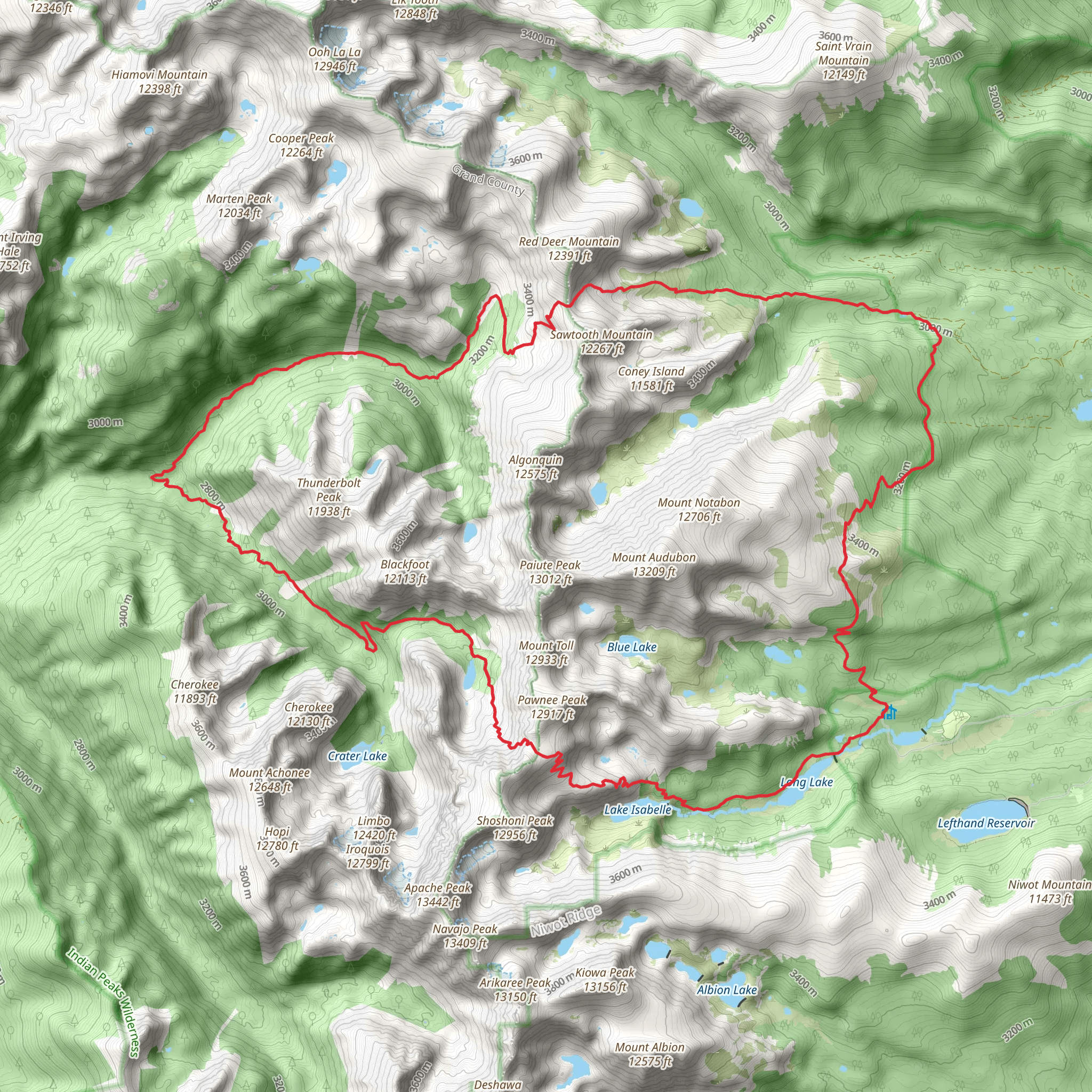 Beaver Creek, Buchanan Pass and Cascade Creek Loop Trail mobile static map