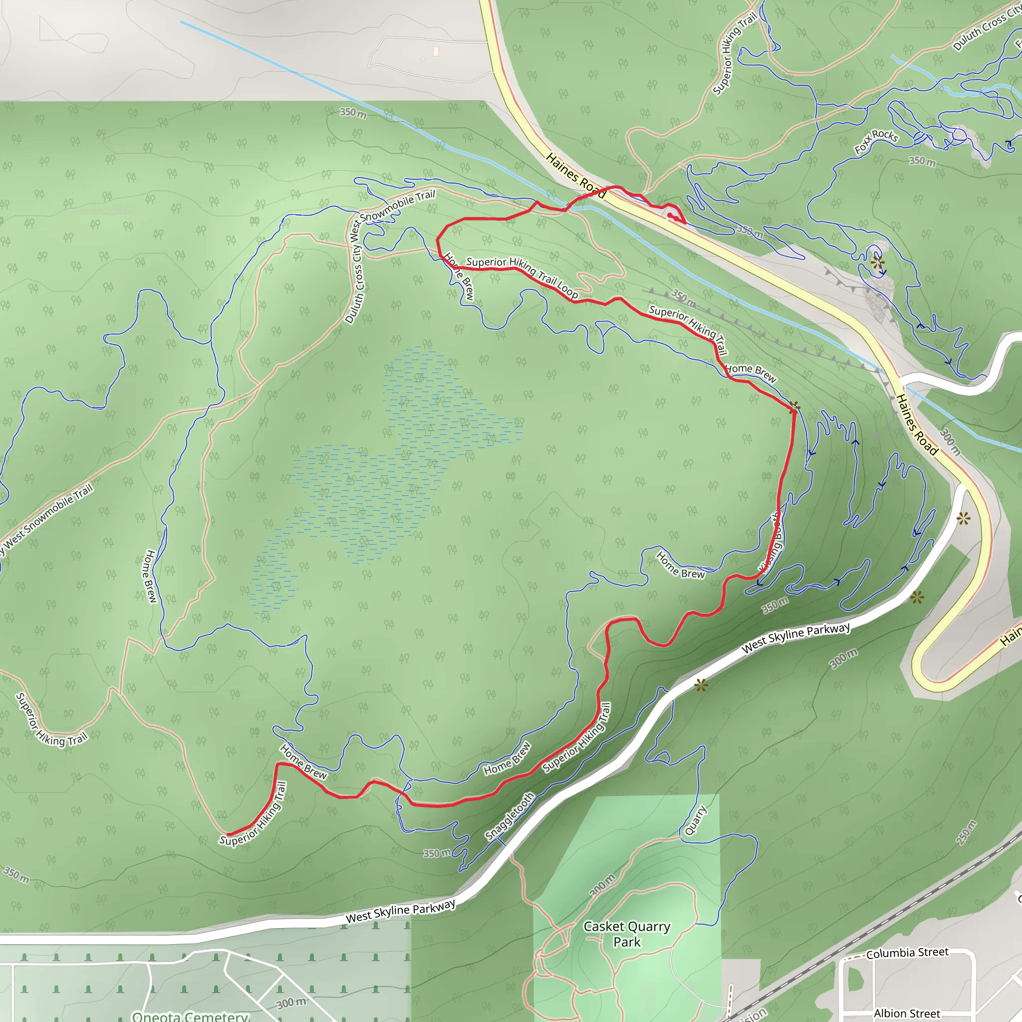 Superior Hiking Trail - Haines Road mobile static map