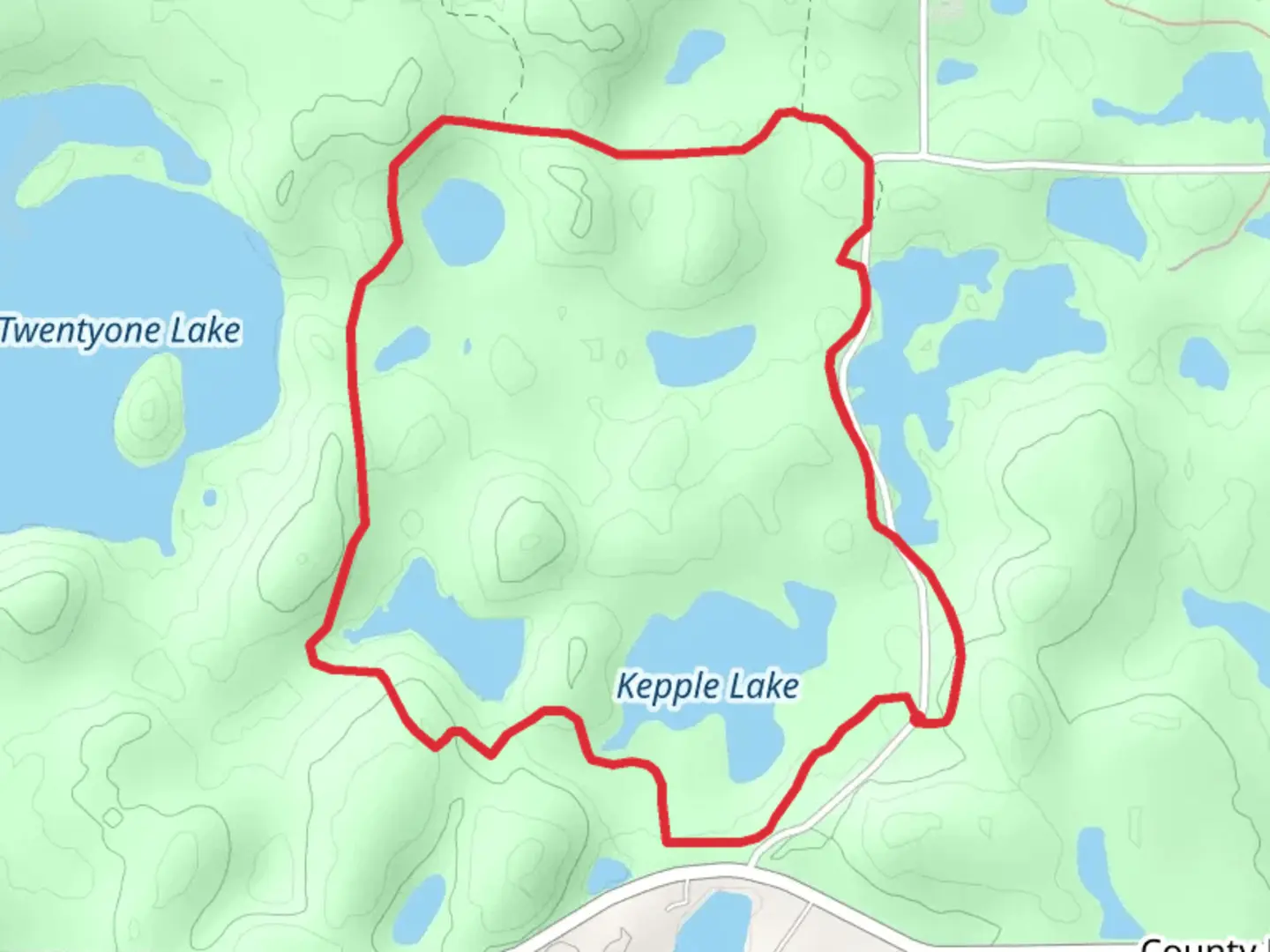 An image depicting the trail Star Loop and its surrounding area.