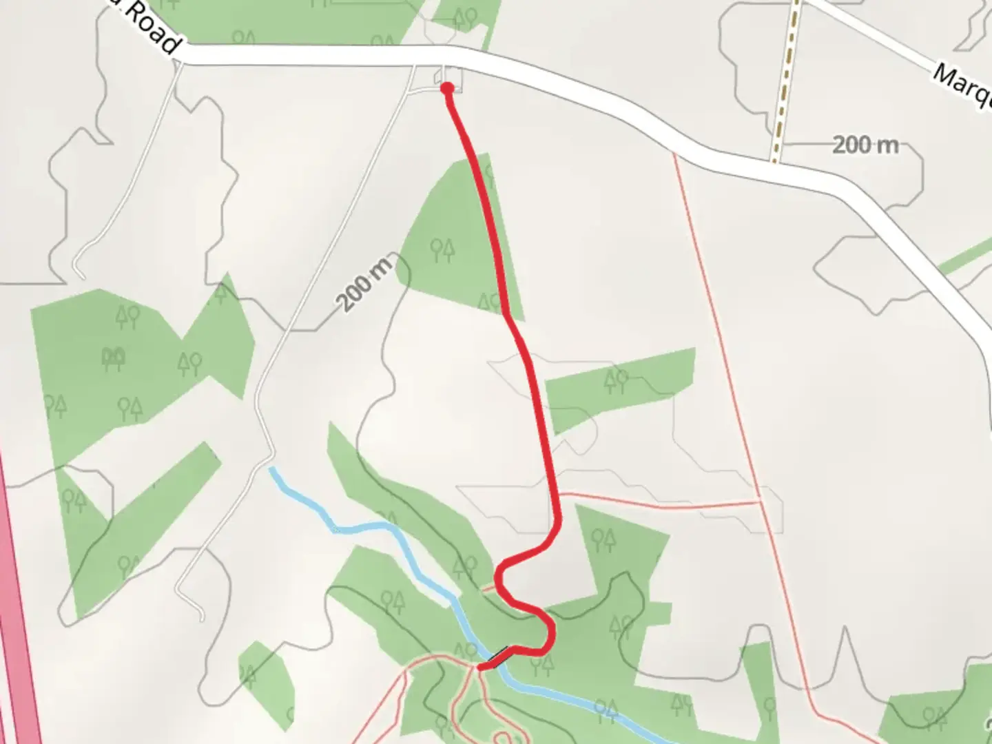 An image depicting the trail Red Bud Run Walk and its surrounding area.