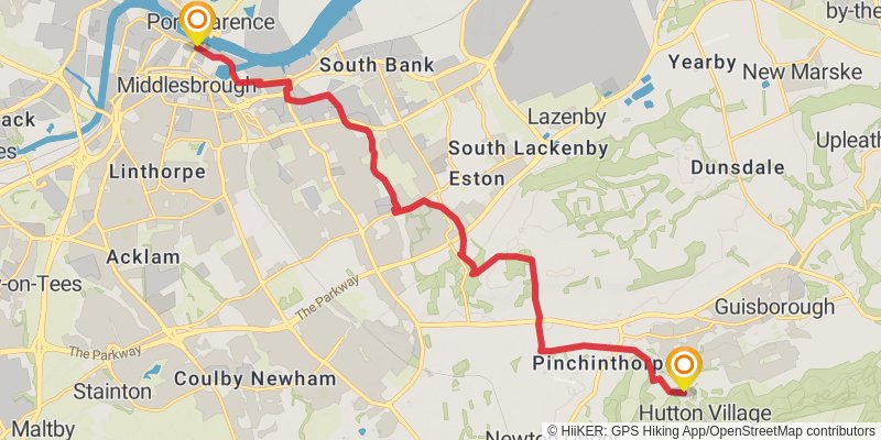 Middleton in Teesdale to Harwich Walk stage 6 Map
