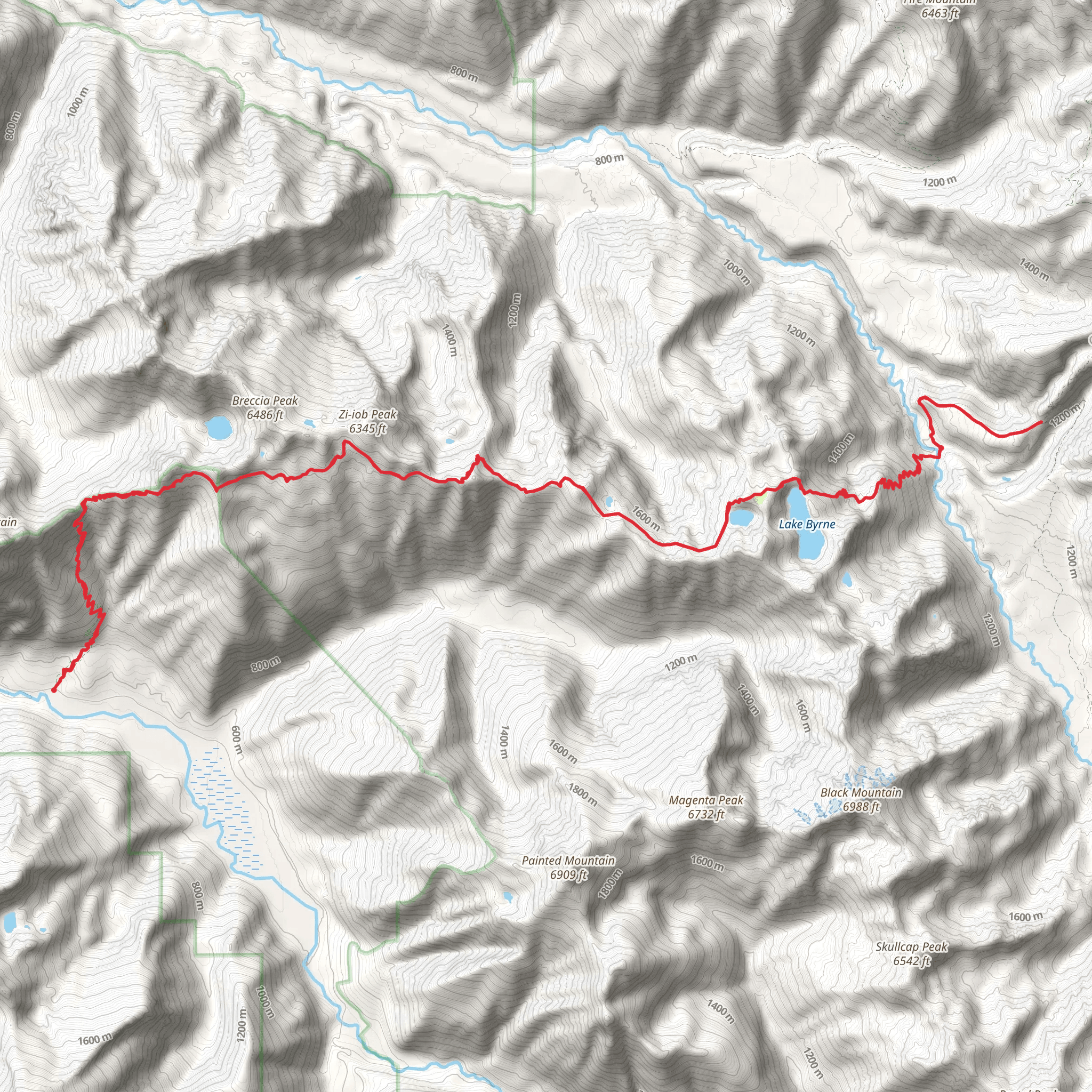 Kennedy Ridge Trail via Lake Byrne mobile static map