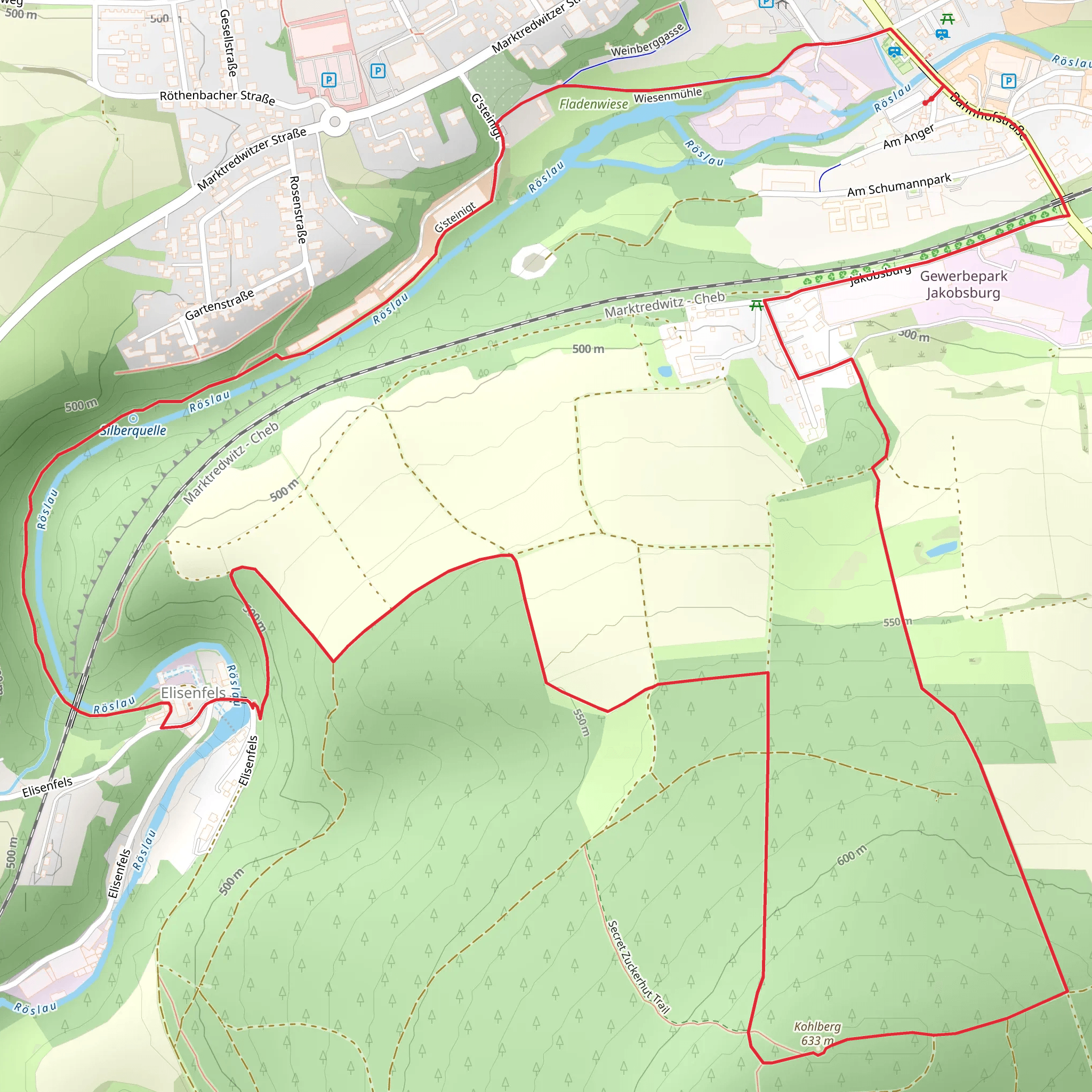 Arzberg Loop mobile static map