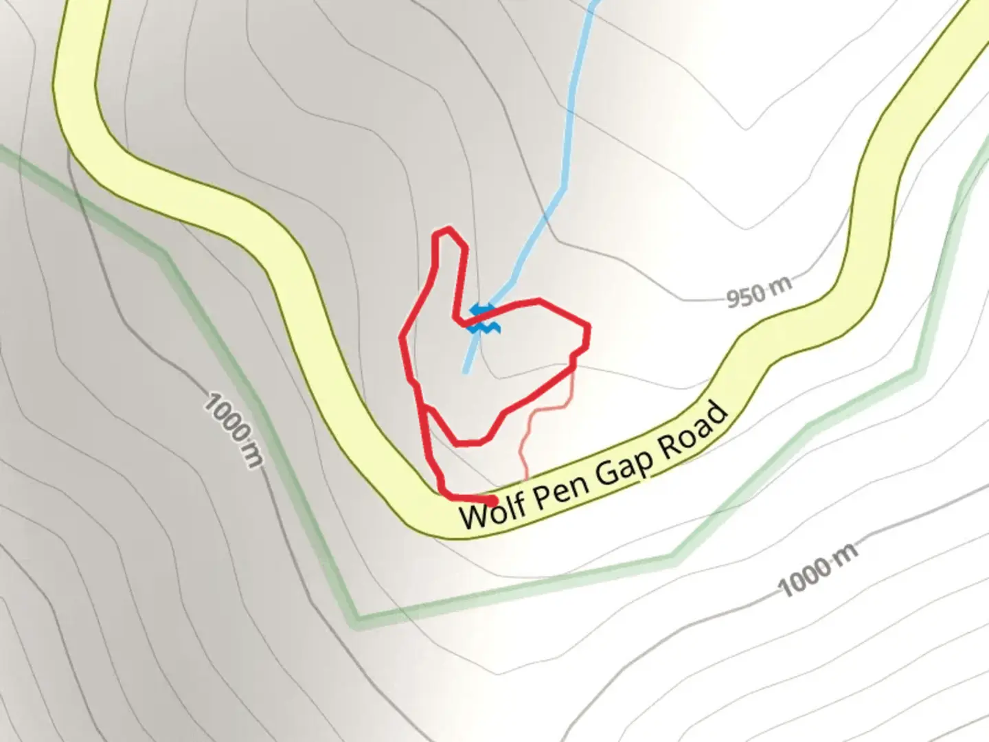 An image depicting the trail Sosebee Cove Loop and its surrounding area.
