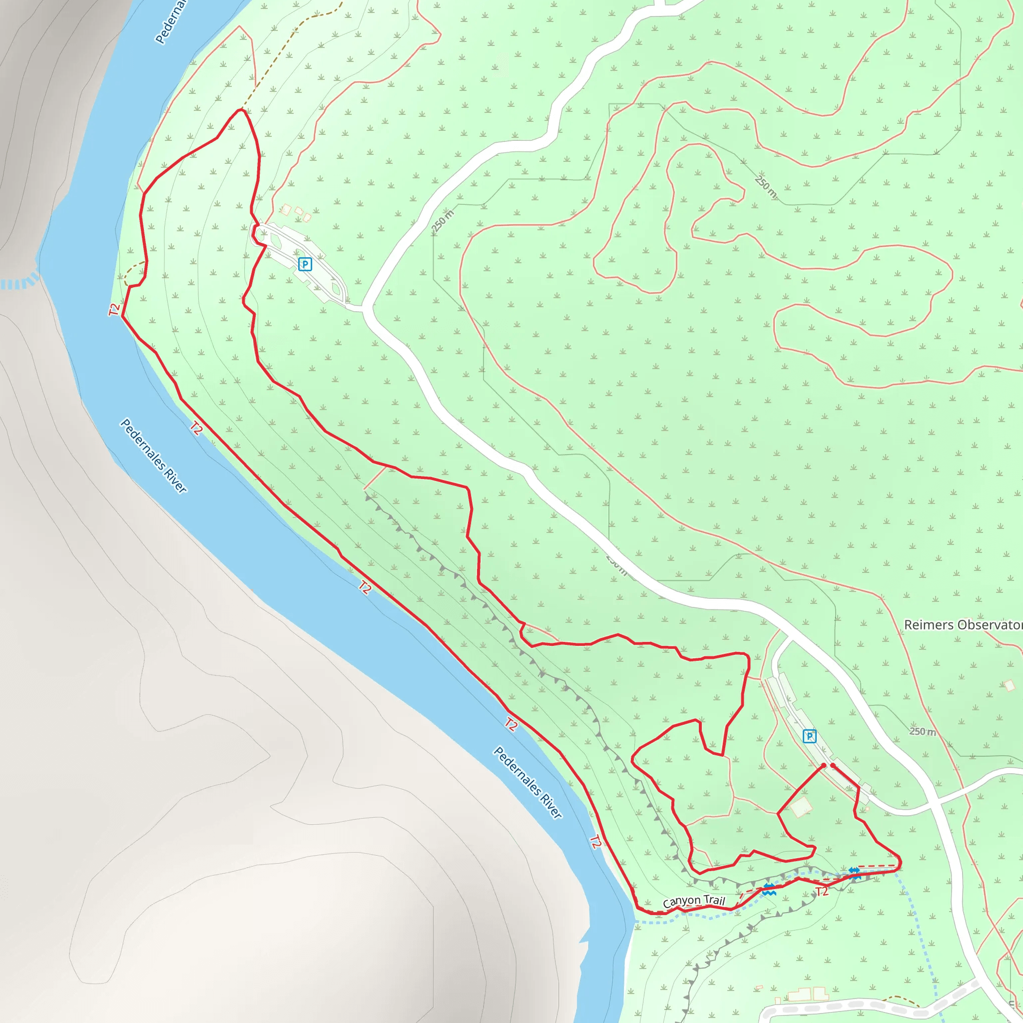 Pedernales River Loop mobile static map