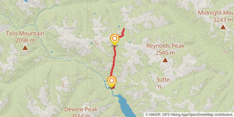 Rainbow Creek Trail stage 3 Map