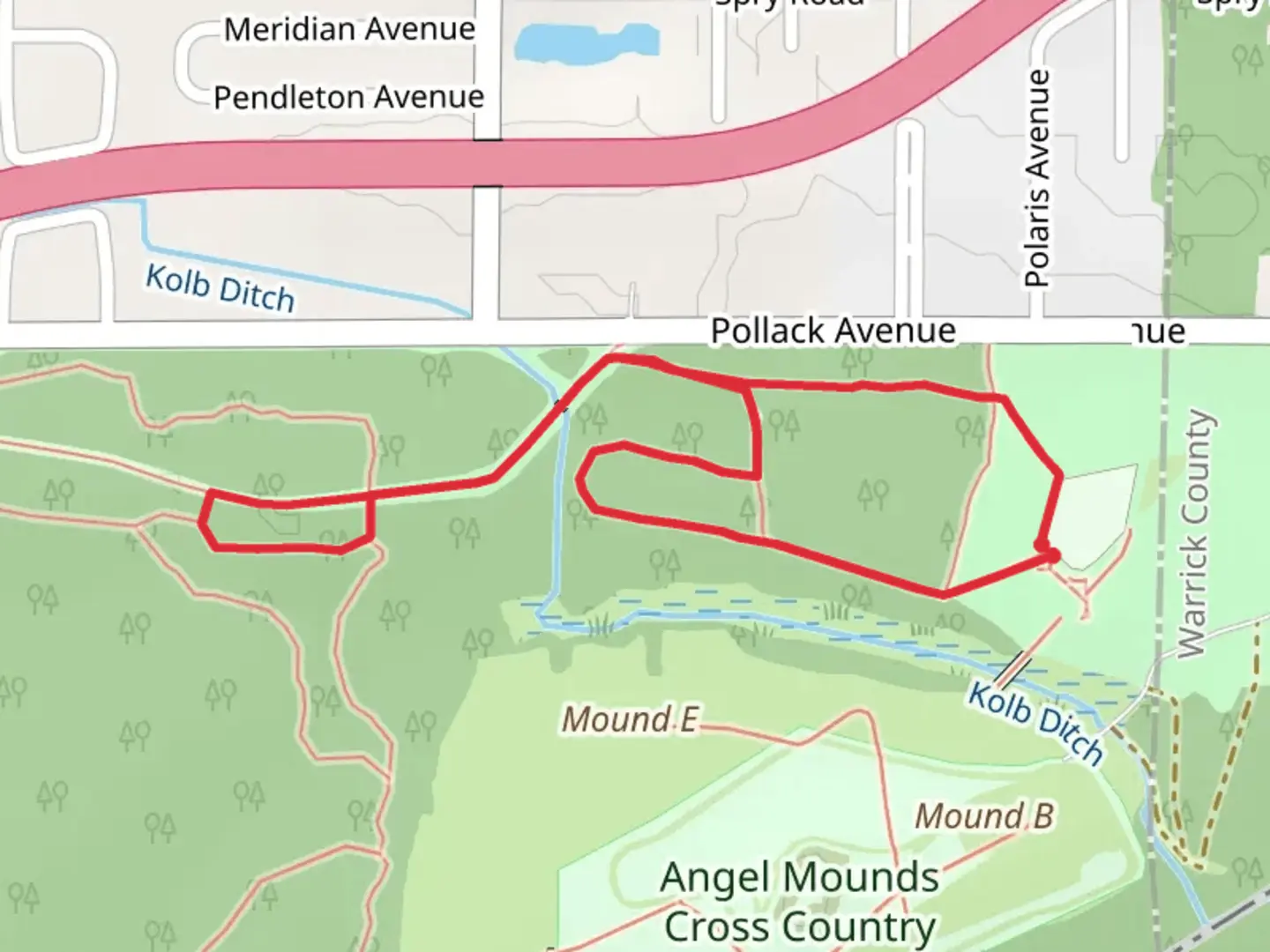 An image depicting the trail Martin Trail and ADT Loop and its surrounding area.