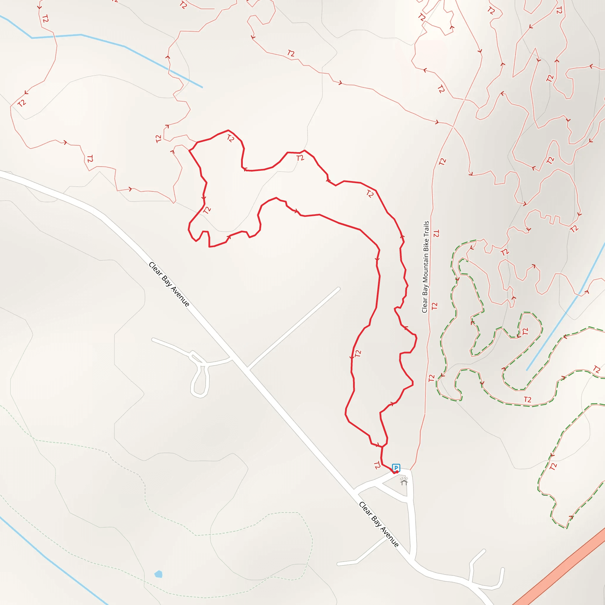 Clear Bay Trail - Green Loop mobile static map
