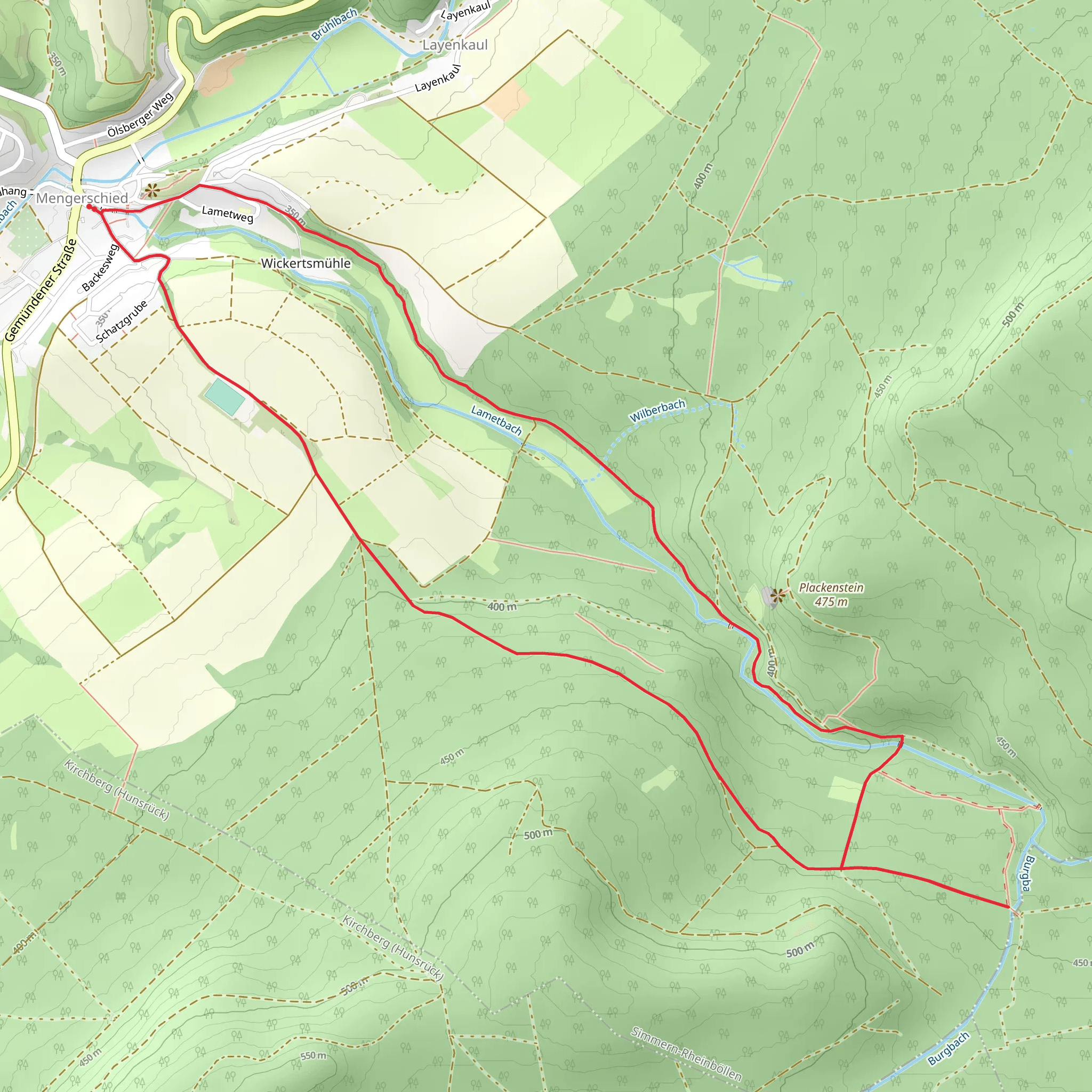 Mengerschieder Wald Loop mobile static map