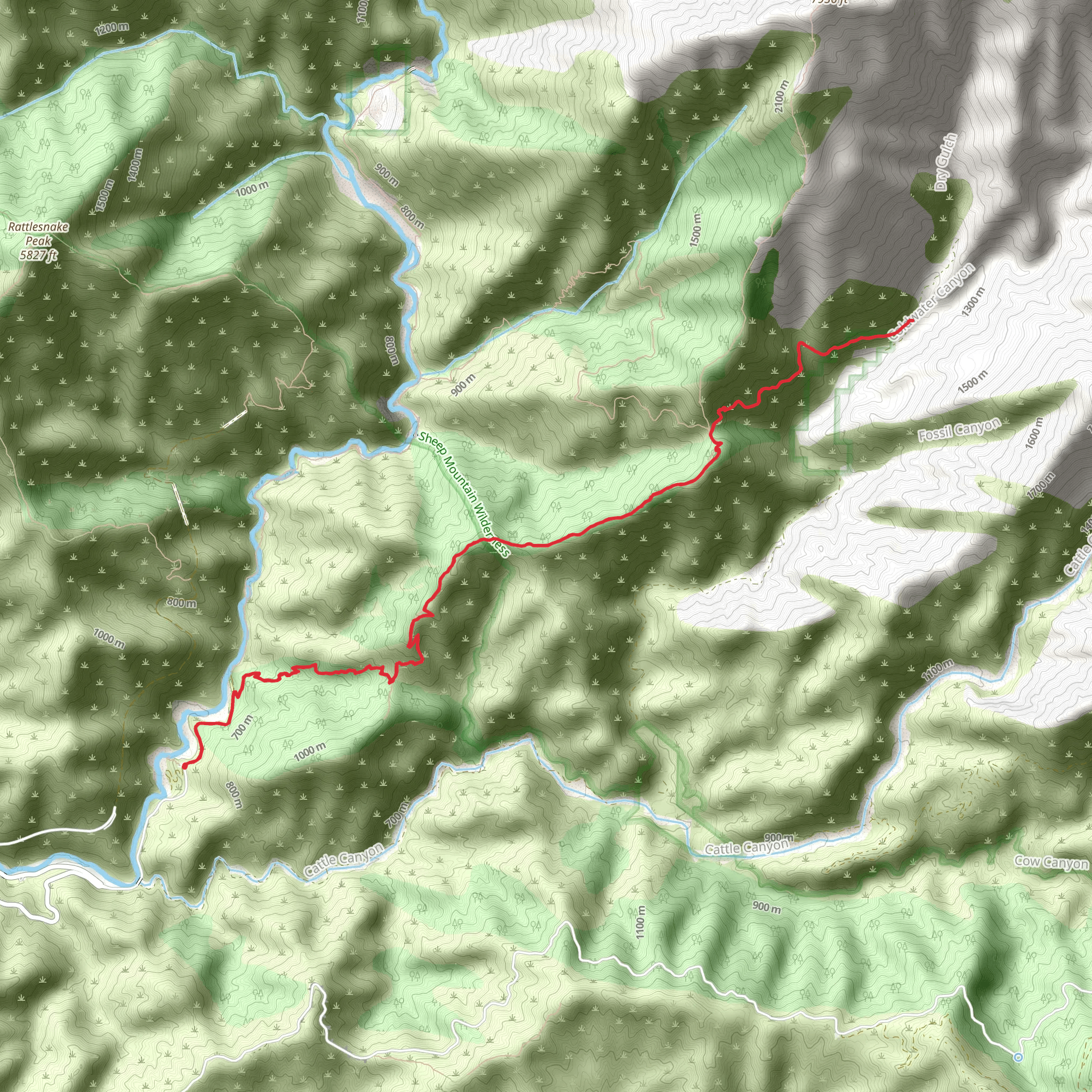Heaton Flats Trail mobile static map