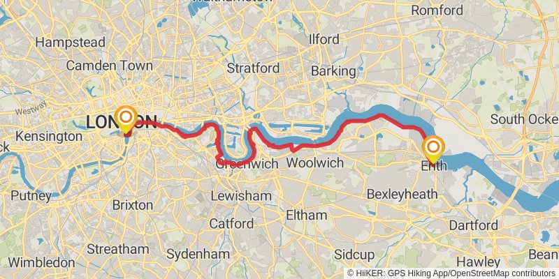 London Loop Trail spur 1 Map