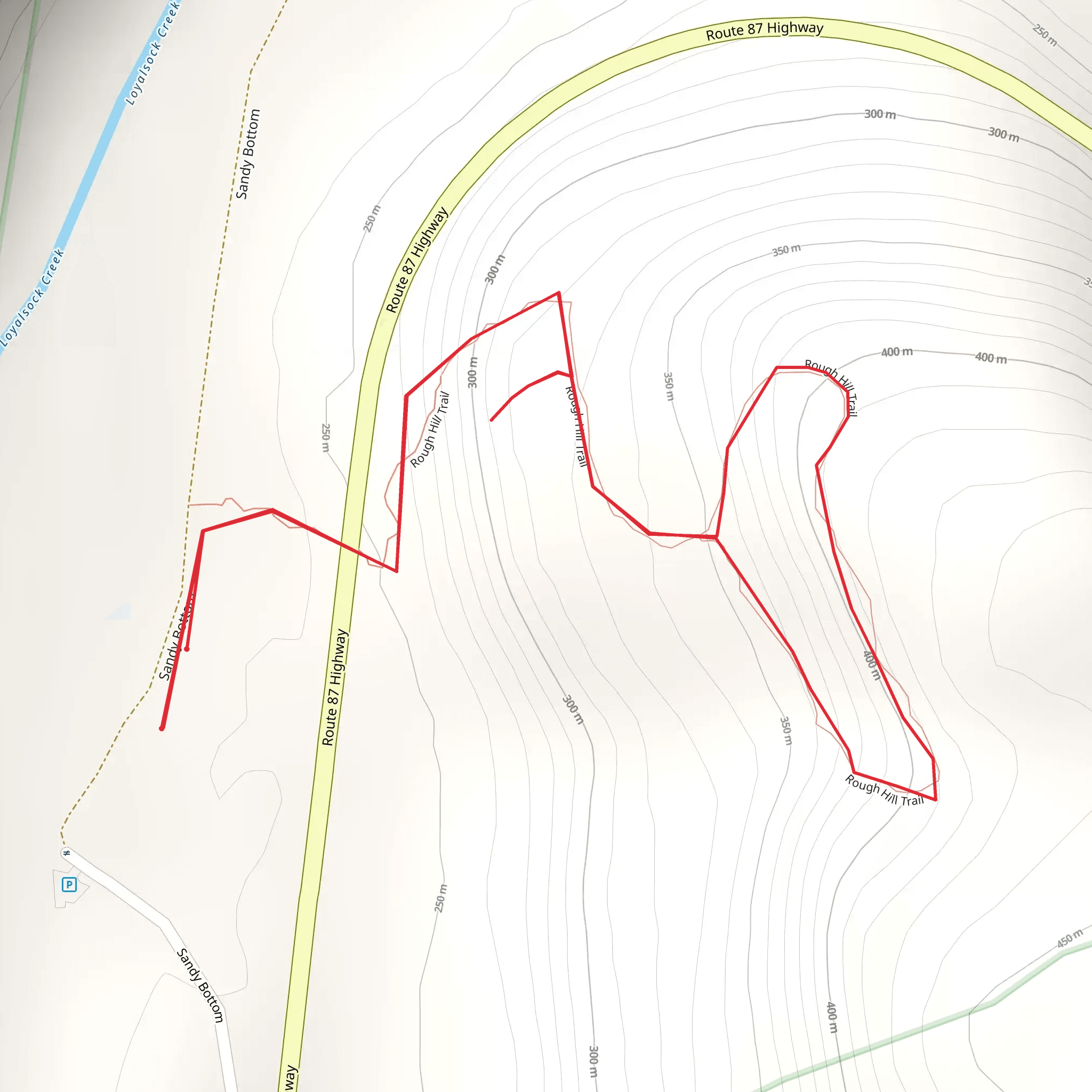 Sandy Bottom East Loop mobile static map