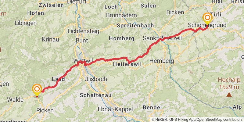 Camino Rankweil-Geneva stage 3 Map