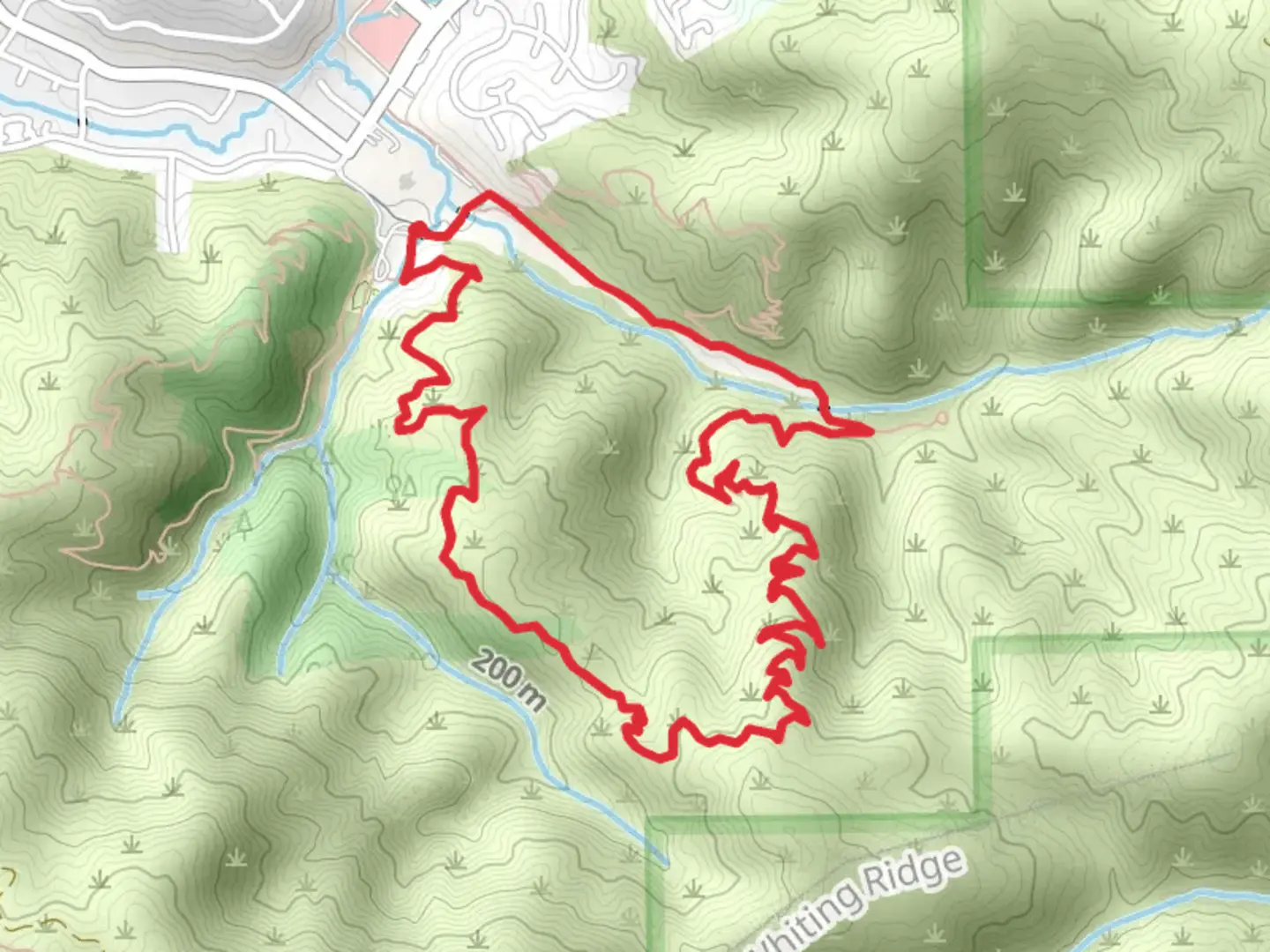 An image depicting the trail Hazelnut Trail and Weiler Ranch Loop Trail and its surrounding area.