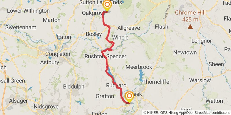 Middleton in Teesdale to Dover Walk stage 15 Map