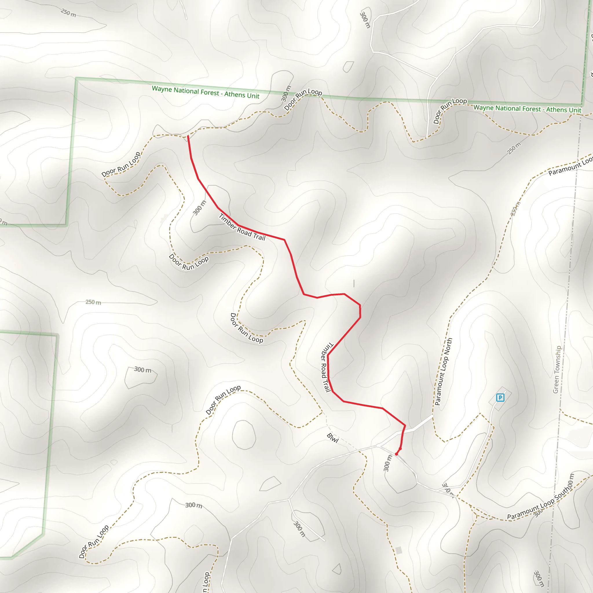 Dorr Run - Timber Road Trail mobile static map