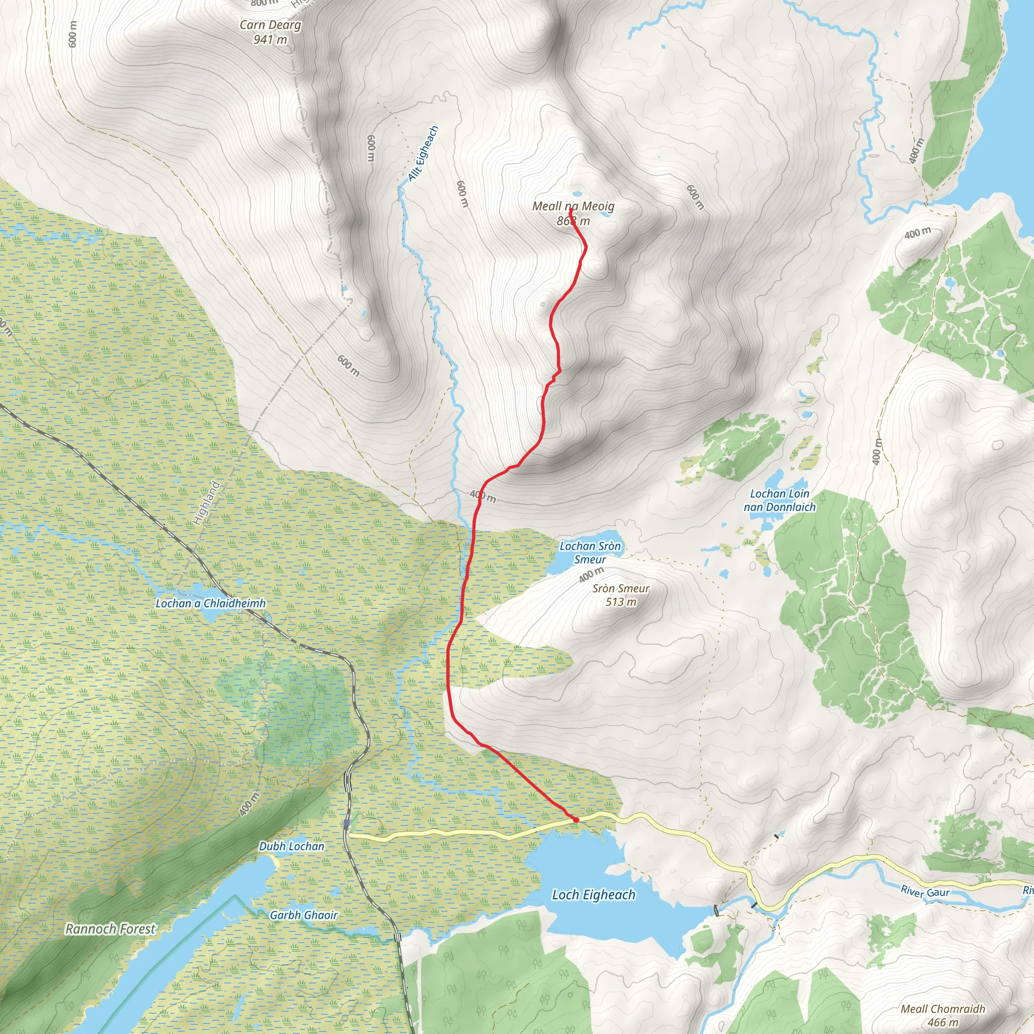 Beinn Pharlagain mobile static map