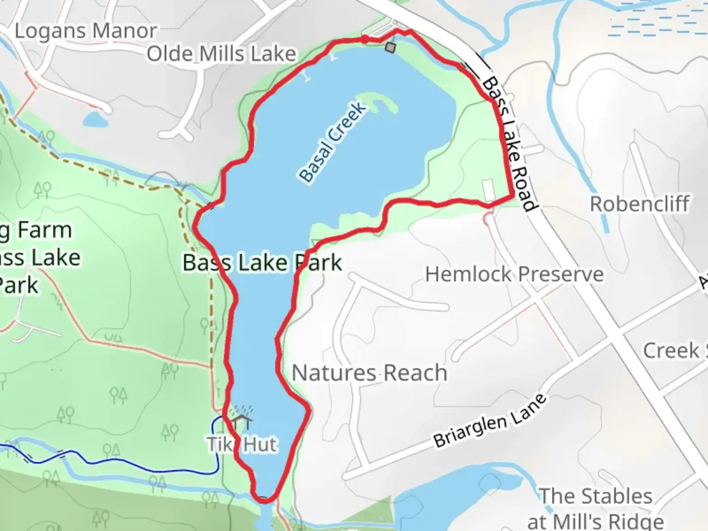 An image depicting the trail Bass Lake Loop Trail and its surrounding area.