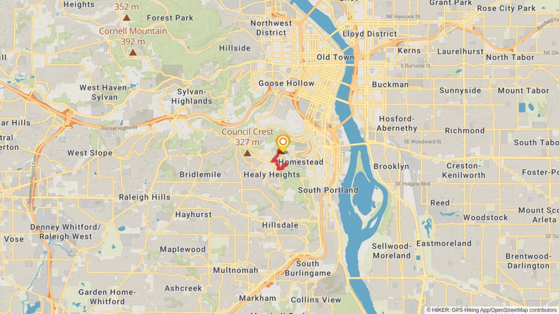 An image depicting the trail Towhee Trail and its surrounding area.