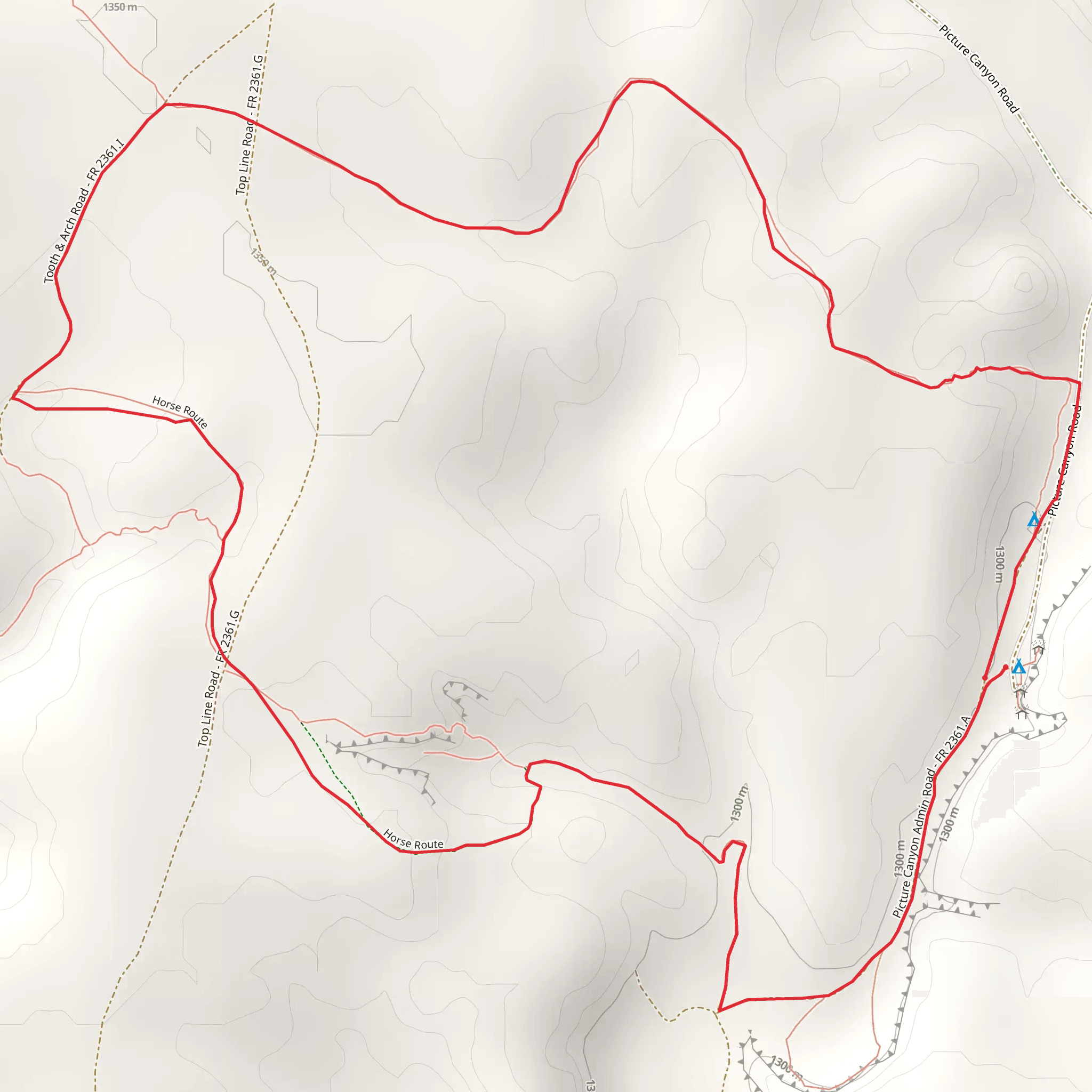Arch Rock Trail mobile static map