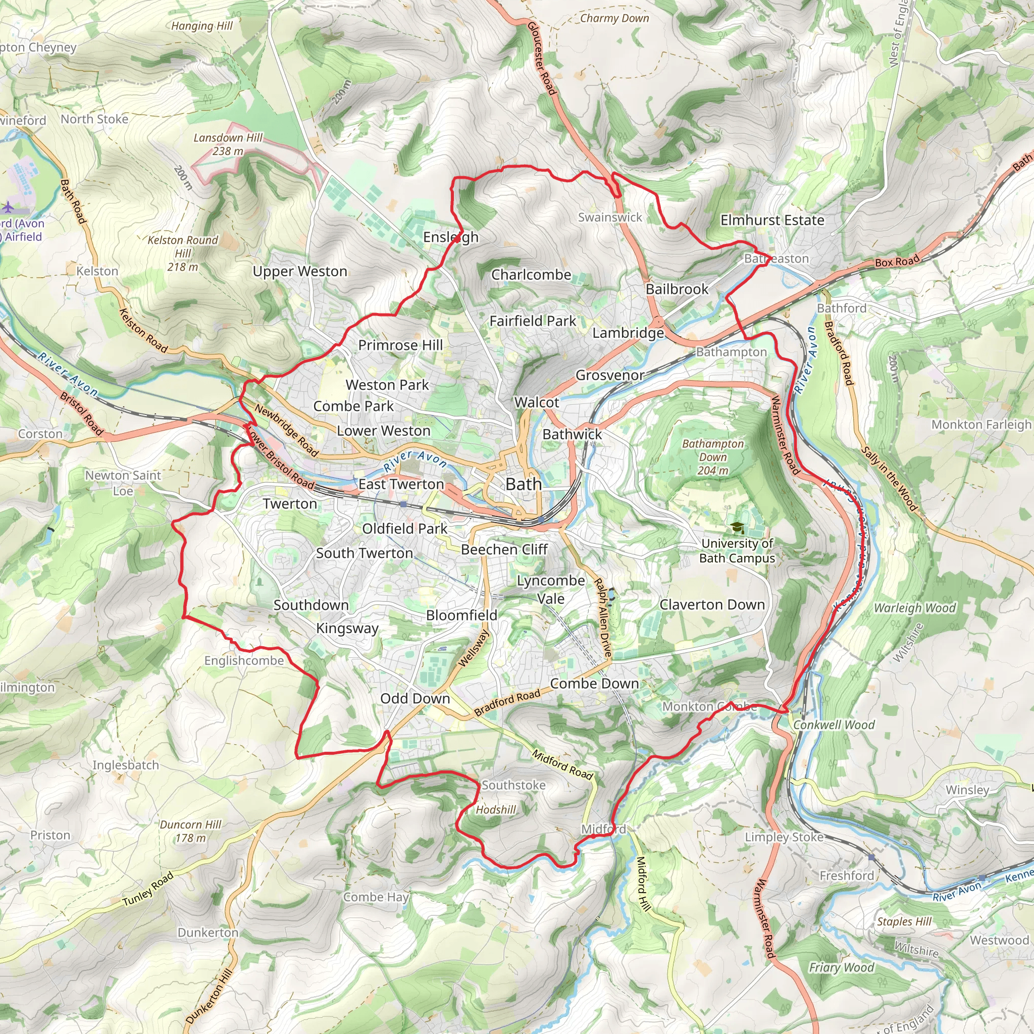 Circuit of Bath mobile static map