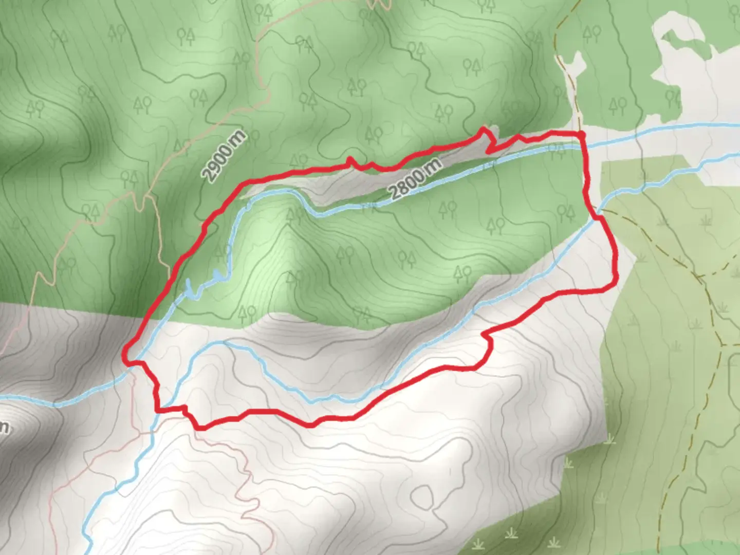An image depicting the trail Browns Creek Trail and Wagon Loop Trail and its surrounding area.