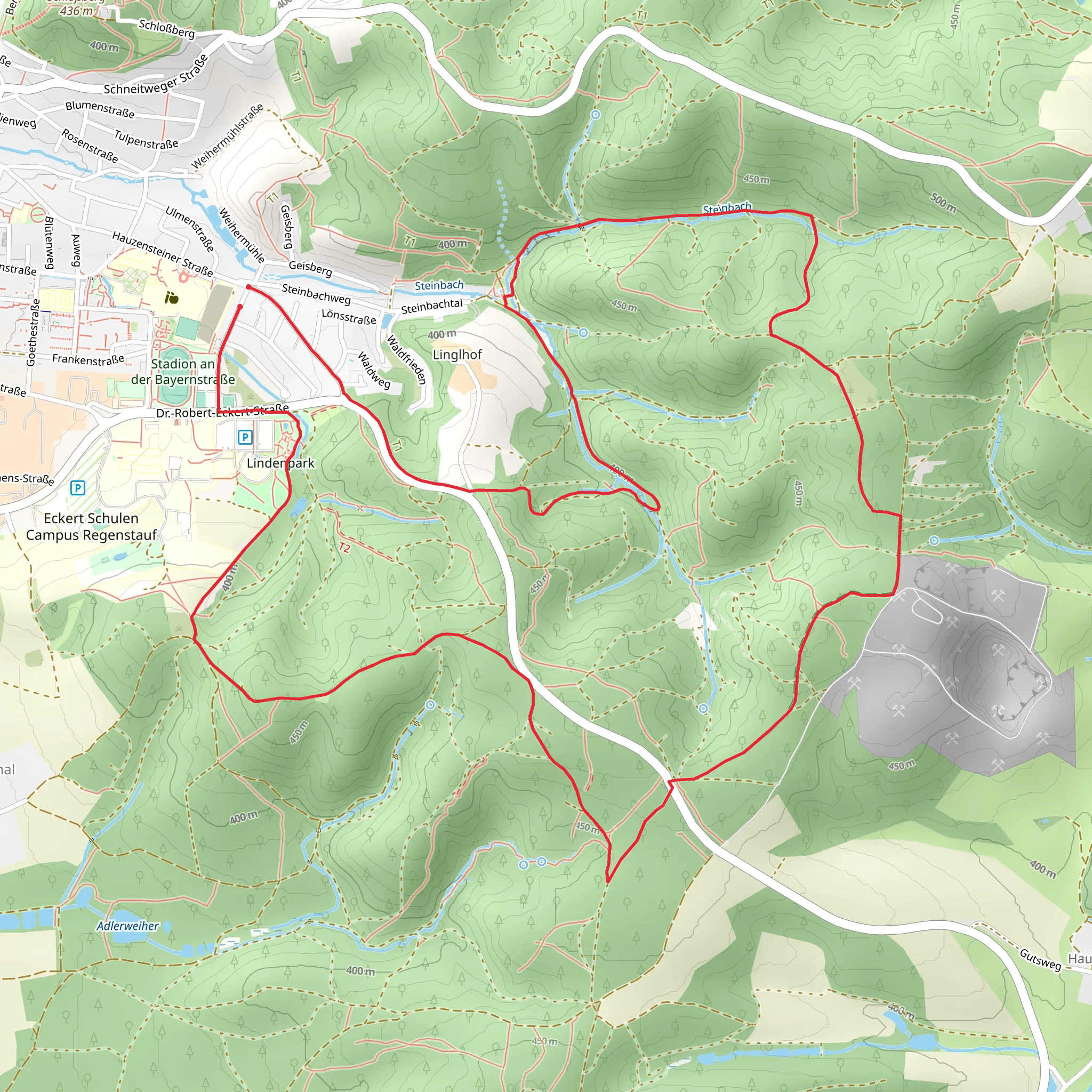 Habichtweg and Eichhornweg Loop mobile static map