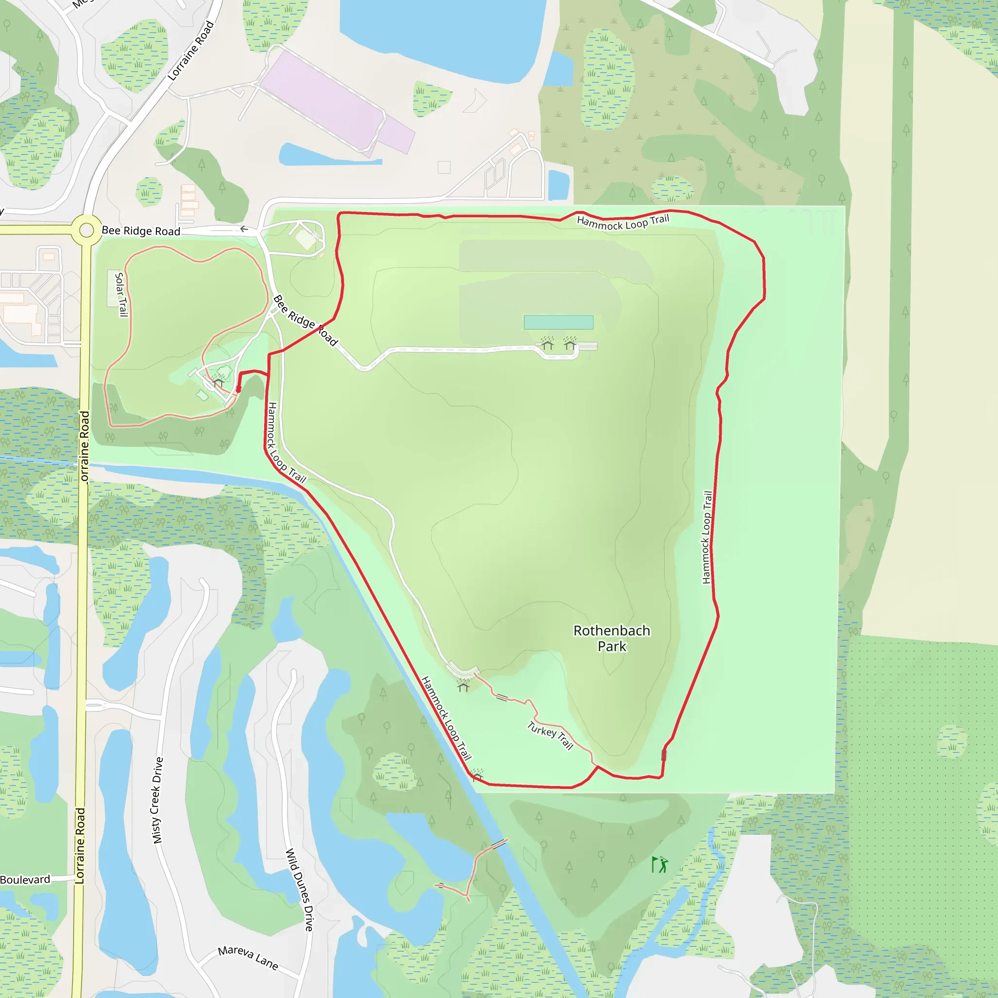 Rothenbach Park Loop mobile static map
