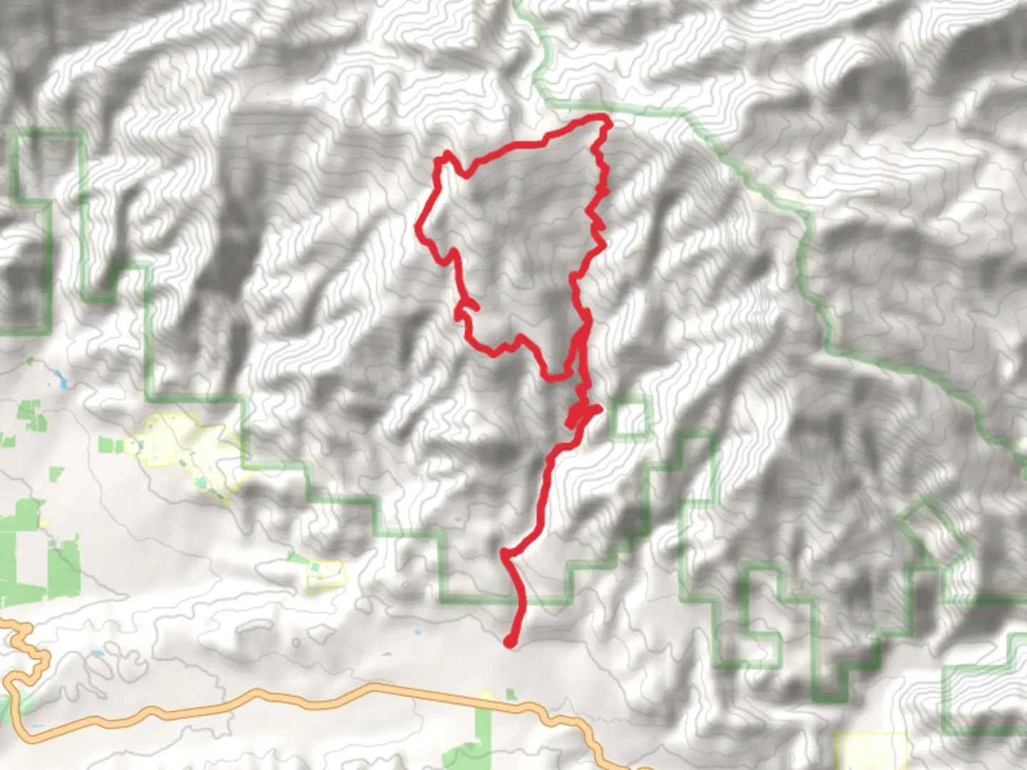 An image depicting the trail Sisar Canyon Road, Red Reef and Horn Canyon Loop Trail and its surrounding area.