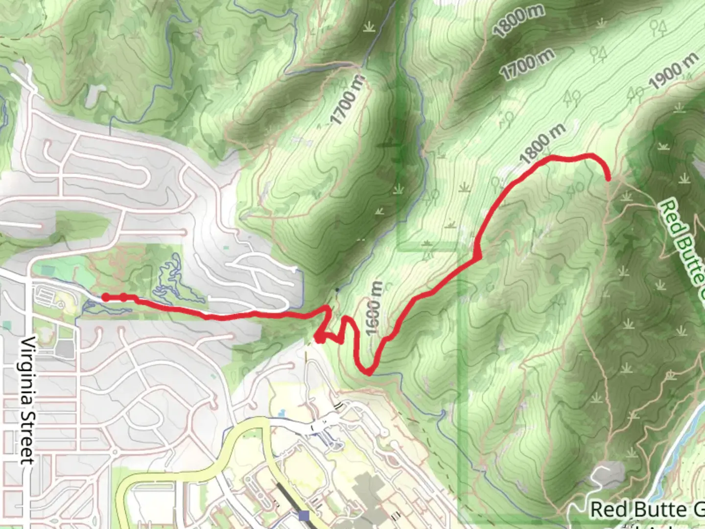 An image depicting the trail Bonneville Shoreline Trail - Mount Van Cott West Trail and its surrounding area.