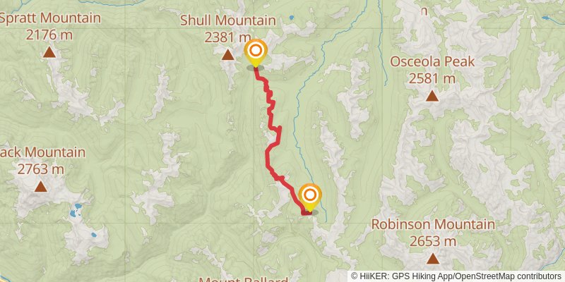 Ultra Pedestrian North Loop stage 206 Map