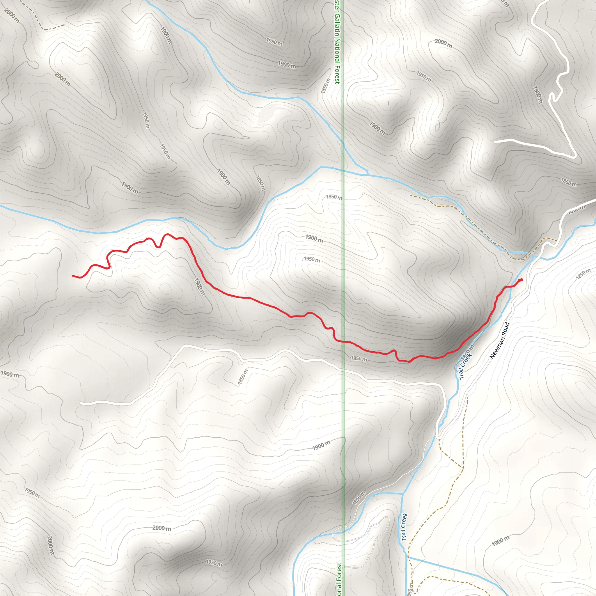 Trail Creek Trail mobile static map